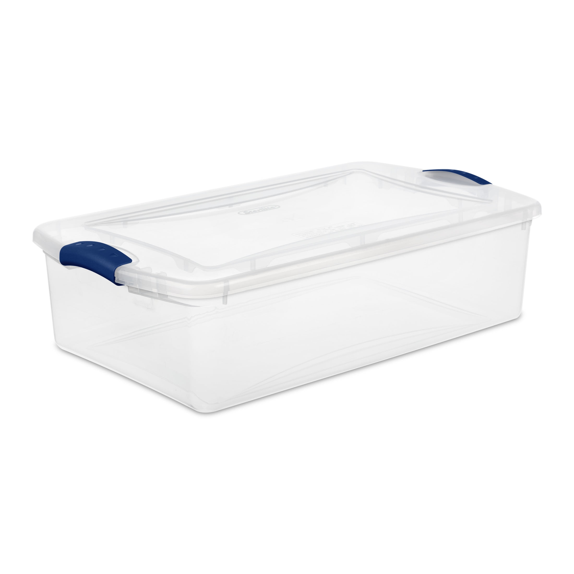 Sterilite 32 Quart Latching Storage Bin, Clear Plastic Container with Secure Latch Lid (Clear, 32 Quart) 1dpe3