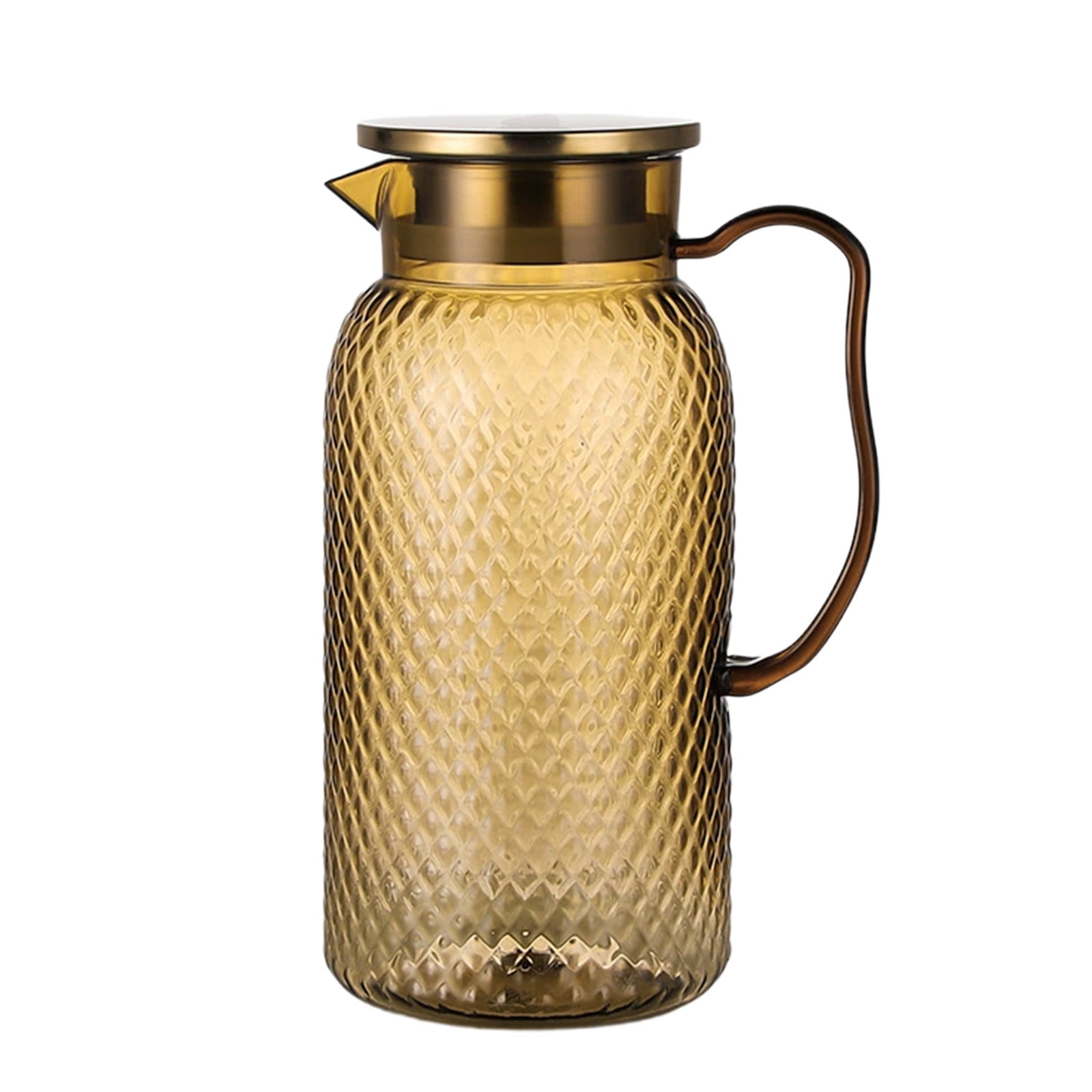 TIITSTOY Acrylic Beverage Pitcher Heat-Resistant Fruit Tea Server (Brown, 64 fl oz) e4v8e