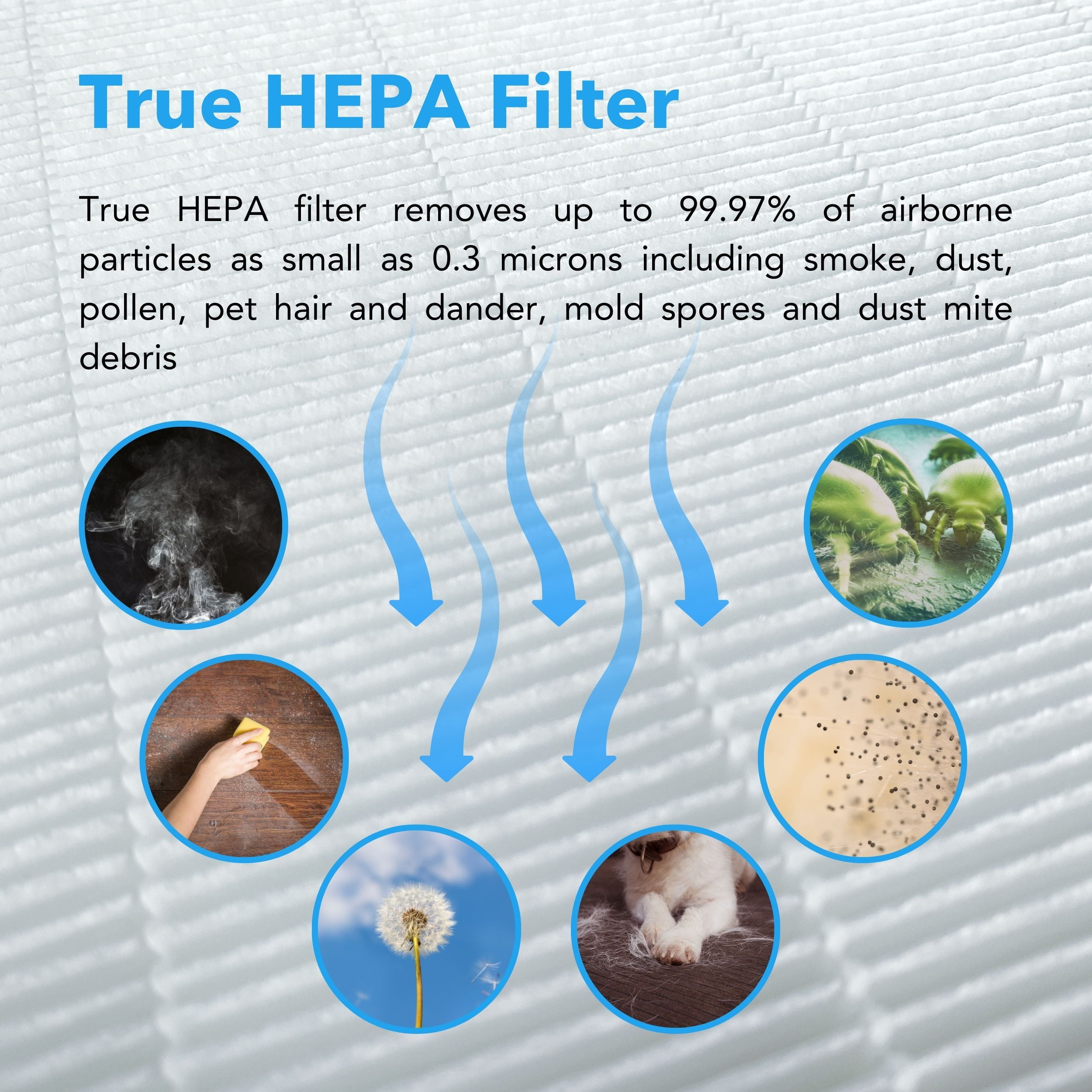 Hunter HP450UV True HEPA Air Purifier with EcoSilver Pre-filter (White) c2rww