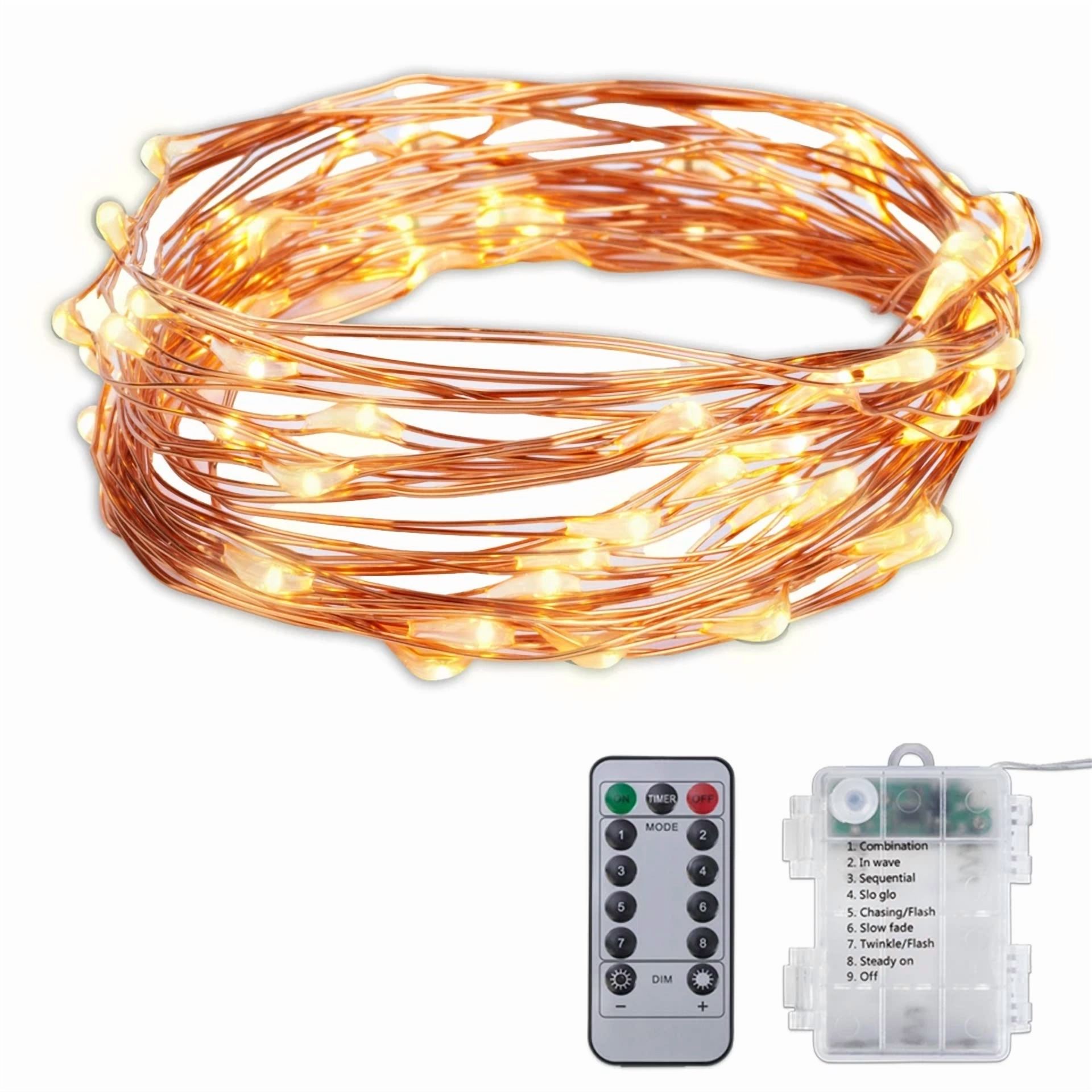 VAULT LED Party String Lights for Indoor and Outdoor Decor (Warm White, 60 Count) 5xubc