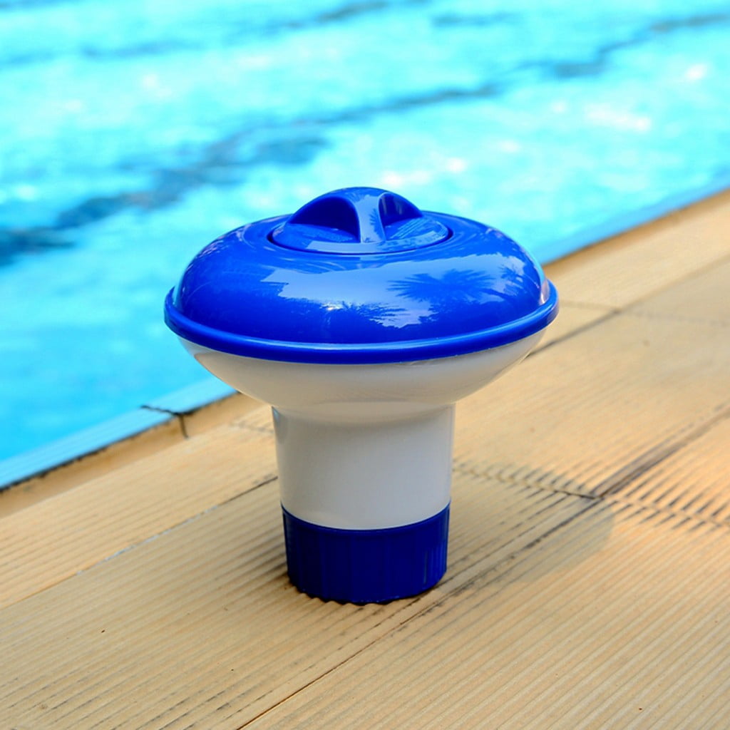NSESSHome Floating Mini Spa Chemical Dispenser for 1.5 in Chlorine and Bromine Tablets (Blue, 1 Pack) vhui9