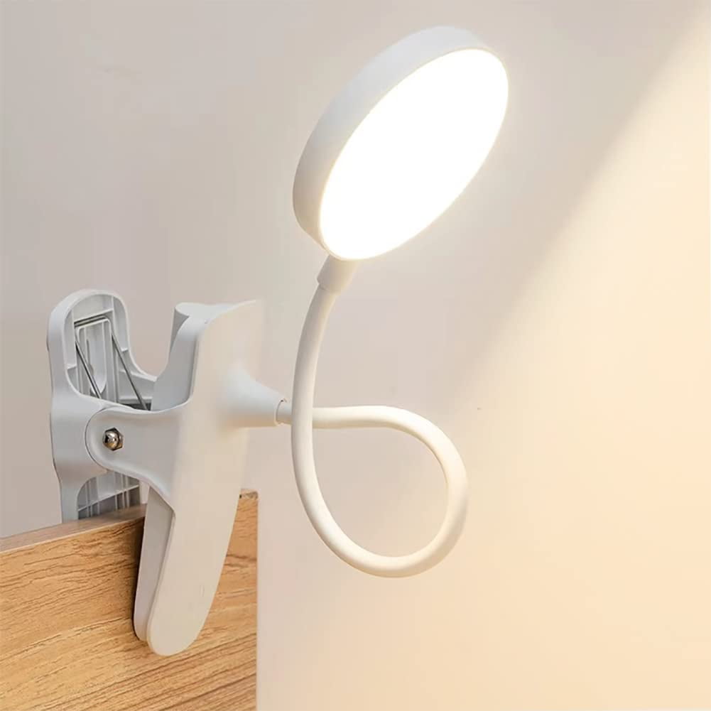 Ledander USB Rechargeable LED Clip-on Desk Lamp (Black, 1 Pack) 6jzol