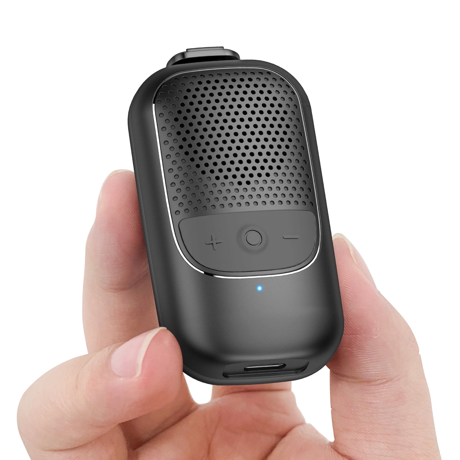 CASCHO Wearable Bluetooth Speaker Clip-On Wireless Mini Speaker (Black, 1.87 oz) e52mq
