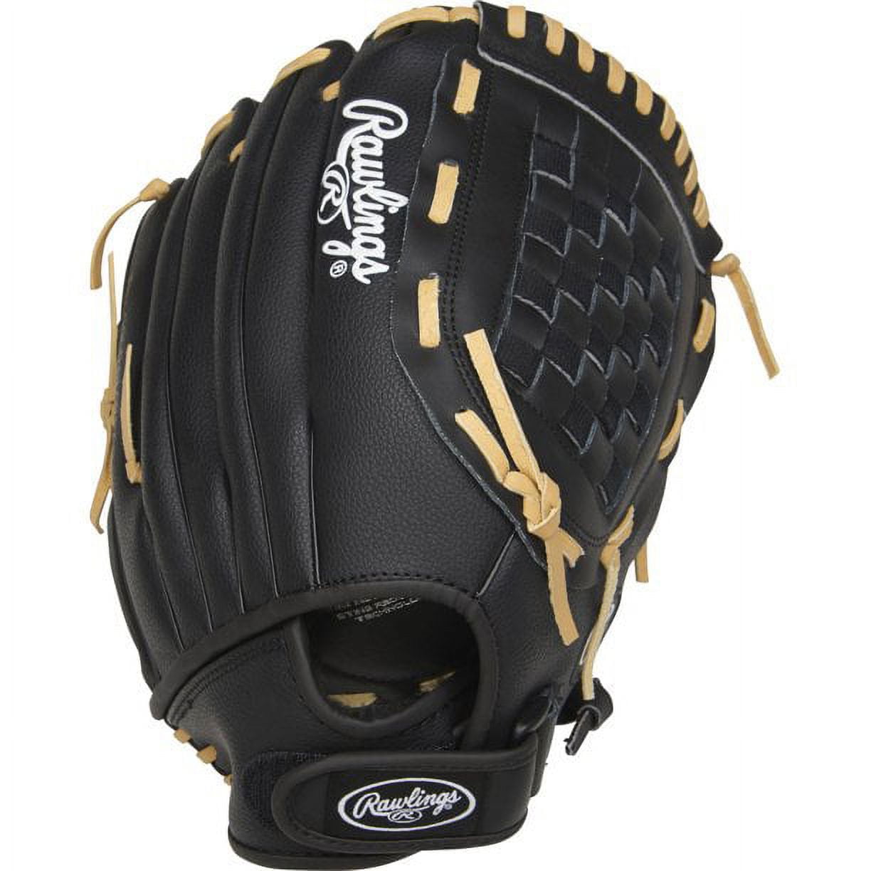 Rawlings RSB Series Slowpitch Softball Glove, Durable Leather Palm, Right Hand Throw (Black, 13 in) 6wfcy