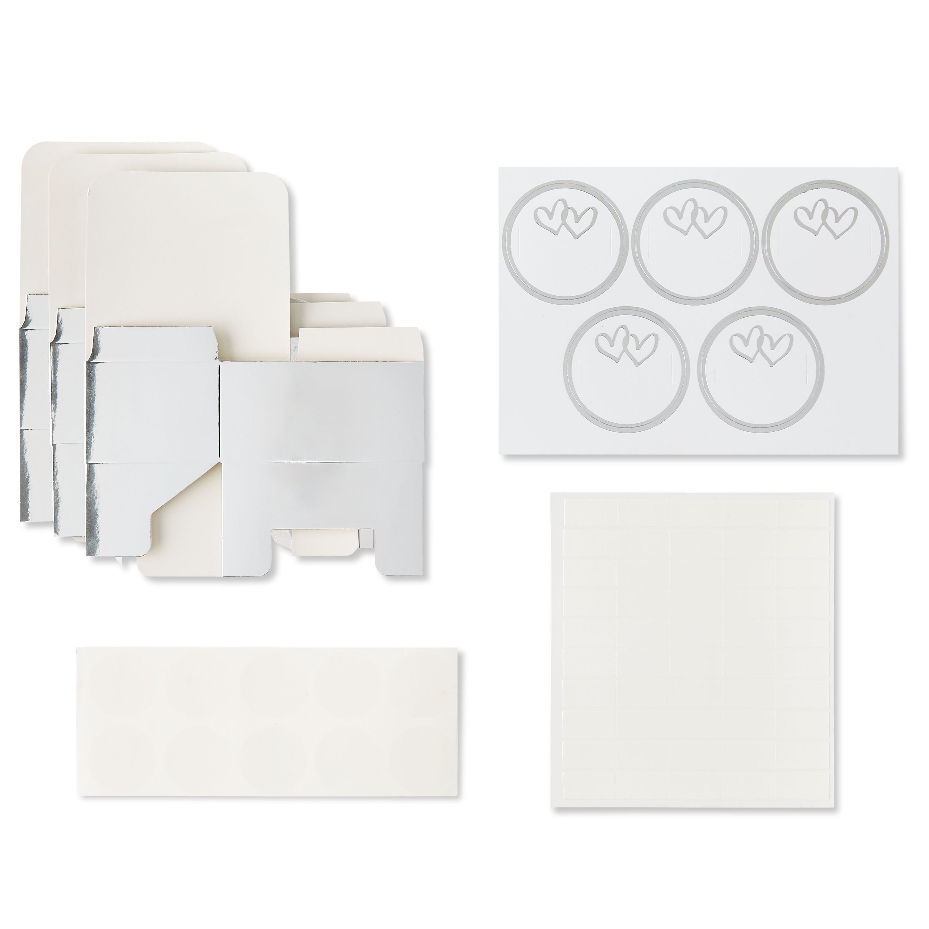 Way To Celebrate Wedding Favor Boxes (Silver, 50 Count, 3 in x 2 in x 1.5 in) jivn4