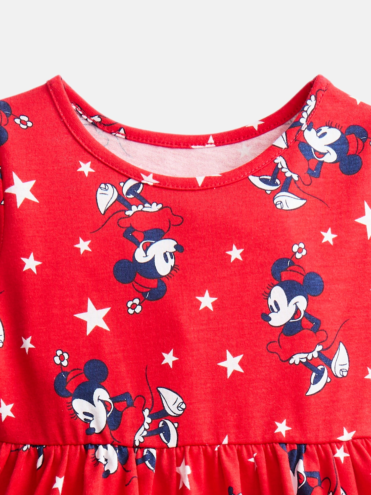 Disney Toddler Girls Starry Minnie Mouse Dress Short Sleeve (Red, 5T) u9exi