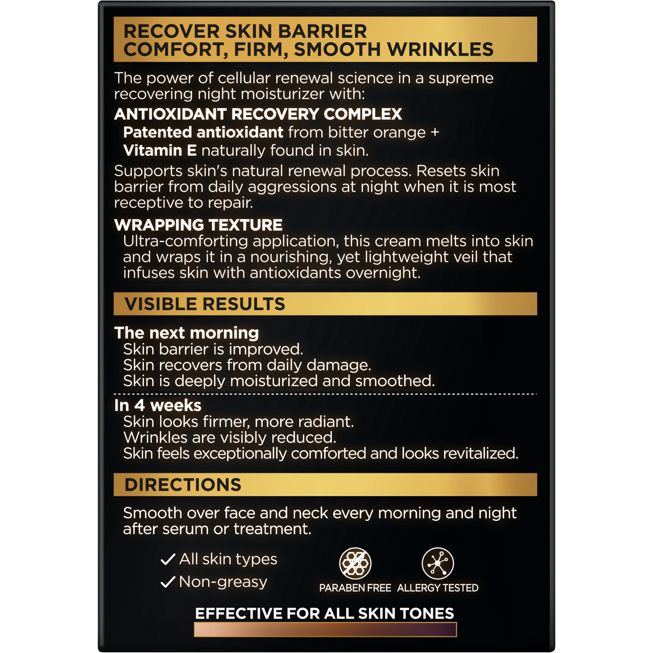 L'Oreal Paris Cell Renewal Midnight Cream, Anti-Aging Antioxidant Recovery Complex (1.7 oz) et9g1