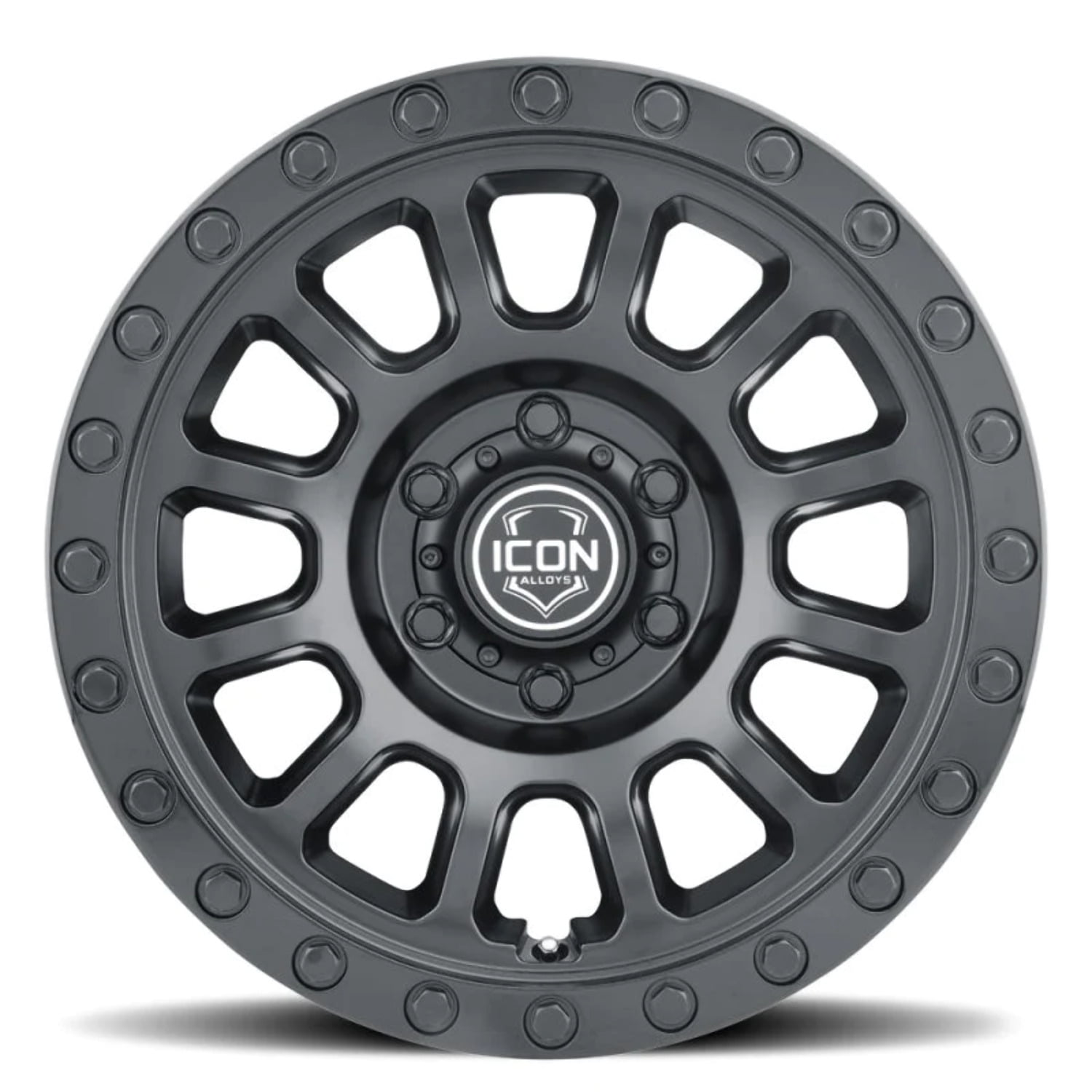 ICON Hulse Wheel 17 x 8.5 in 6 x 5.5 Bolt Pattern 0mm Offset (Double Black) krwn4