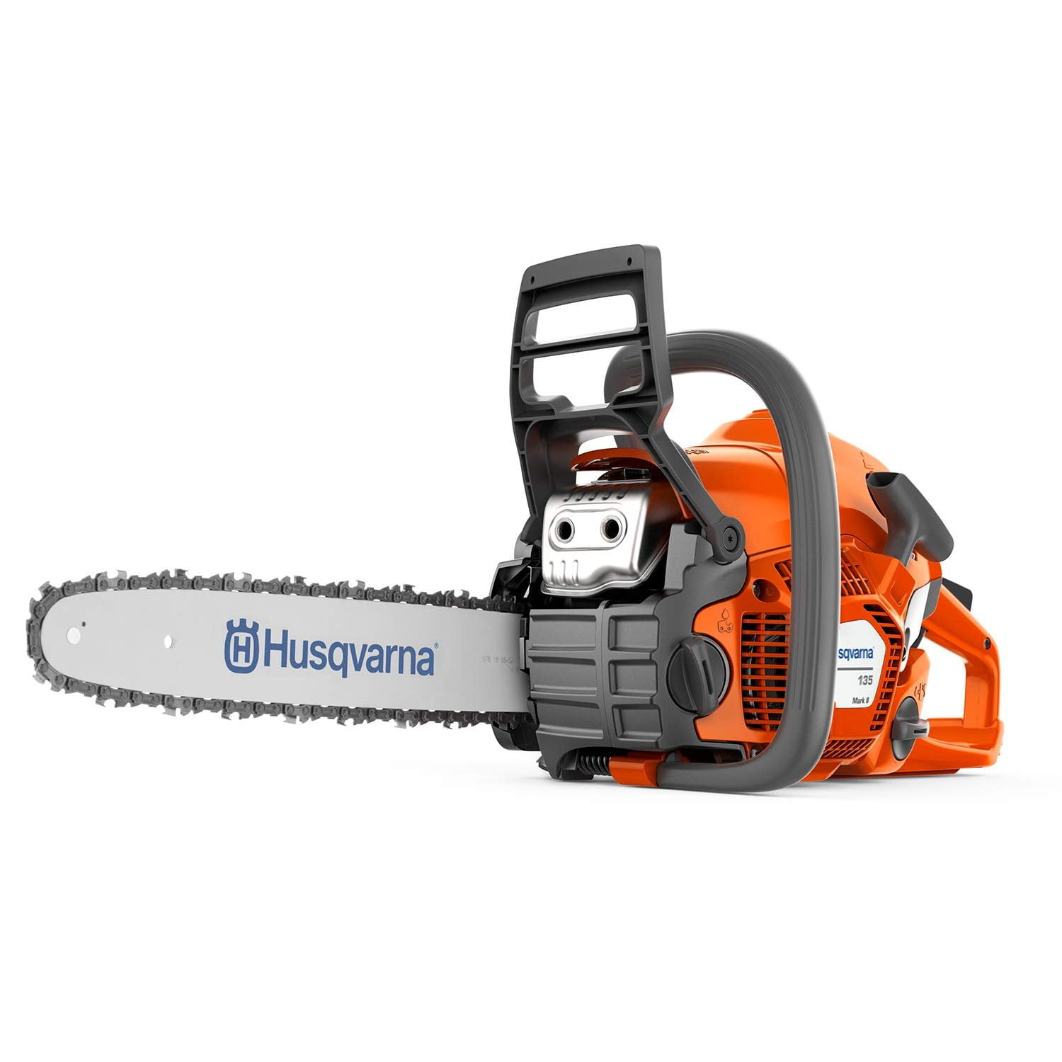 Husqvarna 135 Mark II Gas Chainsaw, Heavy-Duty Wood Cutting Tool (Orange, 16 in) brwdt