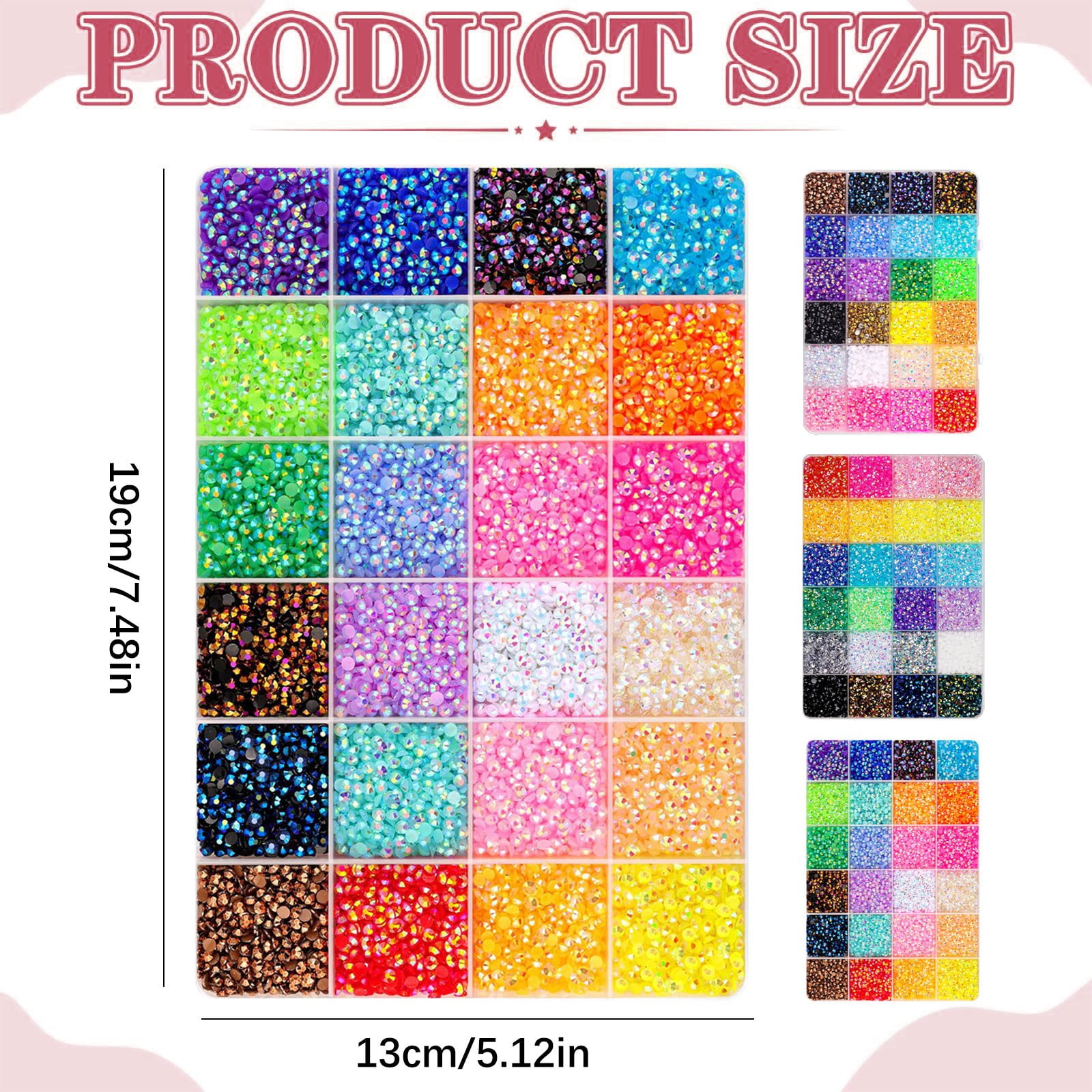 Juaoua 32000 Pcs Resin Flatback Rhinestone Kit for DIY Crafts and Jewelry Making (40 Colors, 3mm) l5pm6