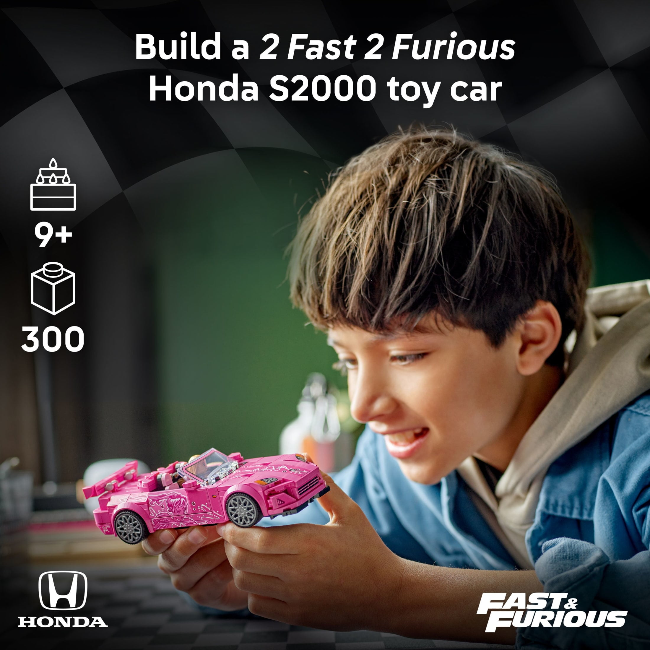 LEGO Speed Champions 2 Fast 2 Furious Honda S2000 Building Set with Suki Minifigure (Hot Pink, 300 Pieces) kdcxb