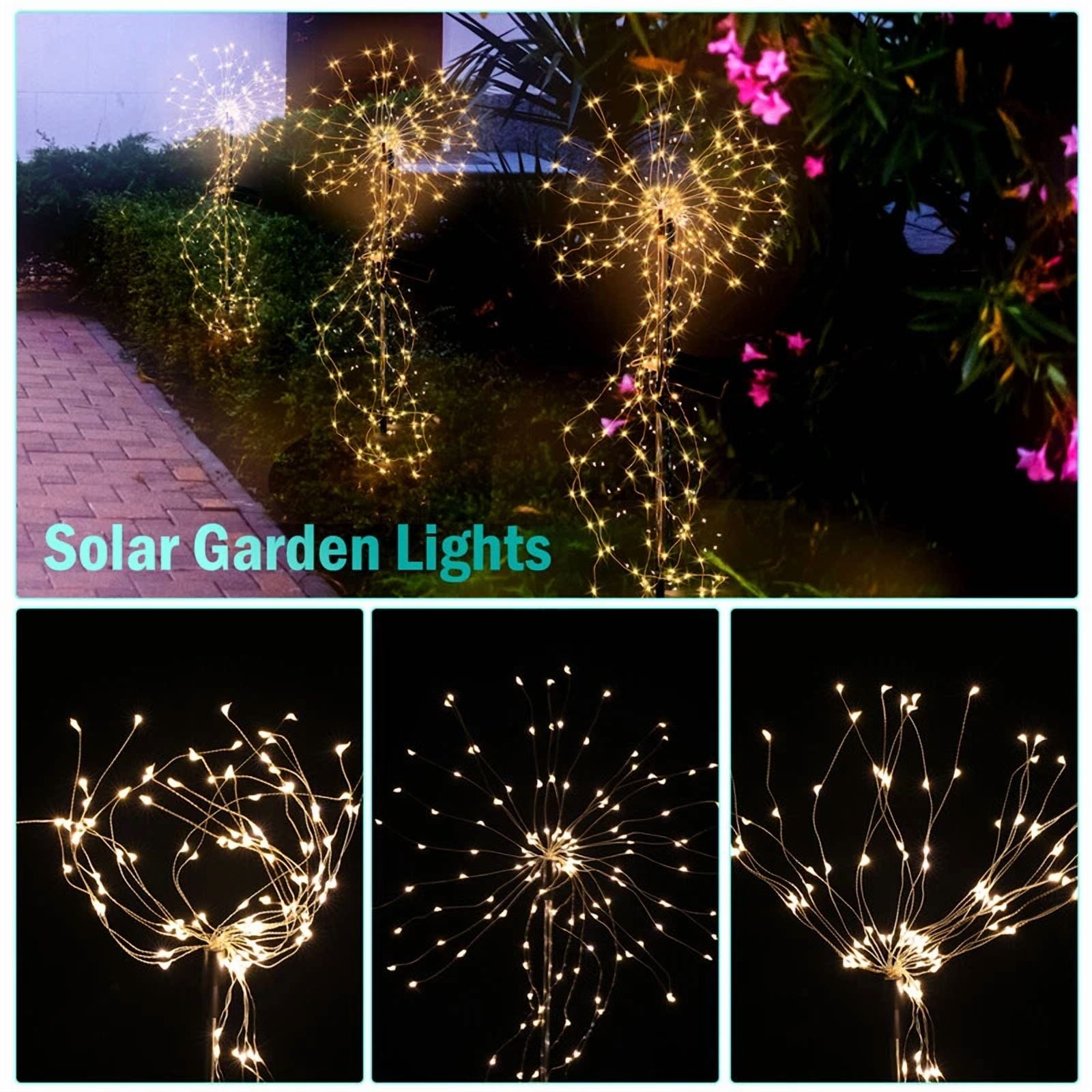 Purely Elizabeth 200 LED Solar Fairy Lights Waterproof Outdoor Decorative String Lighting (Warm White, 72 ft) udzvm