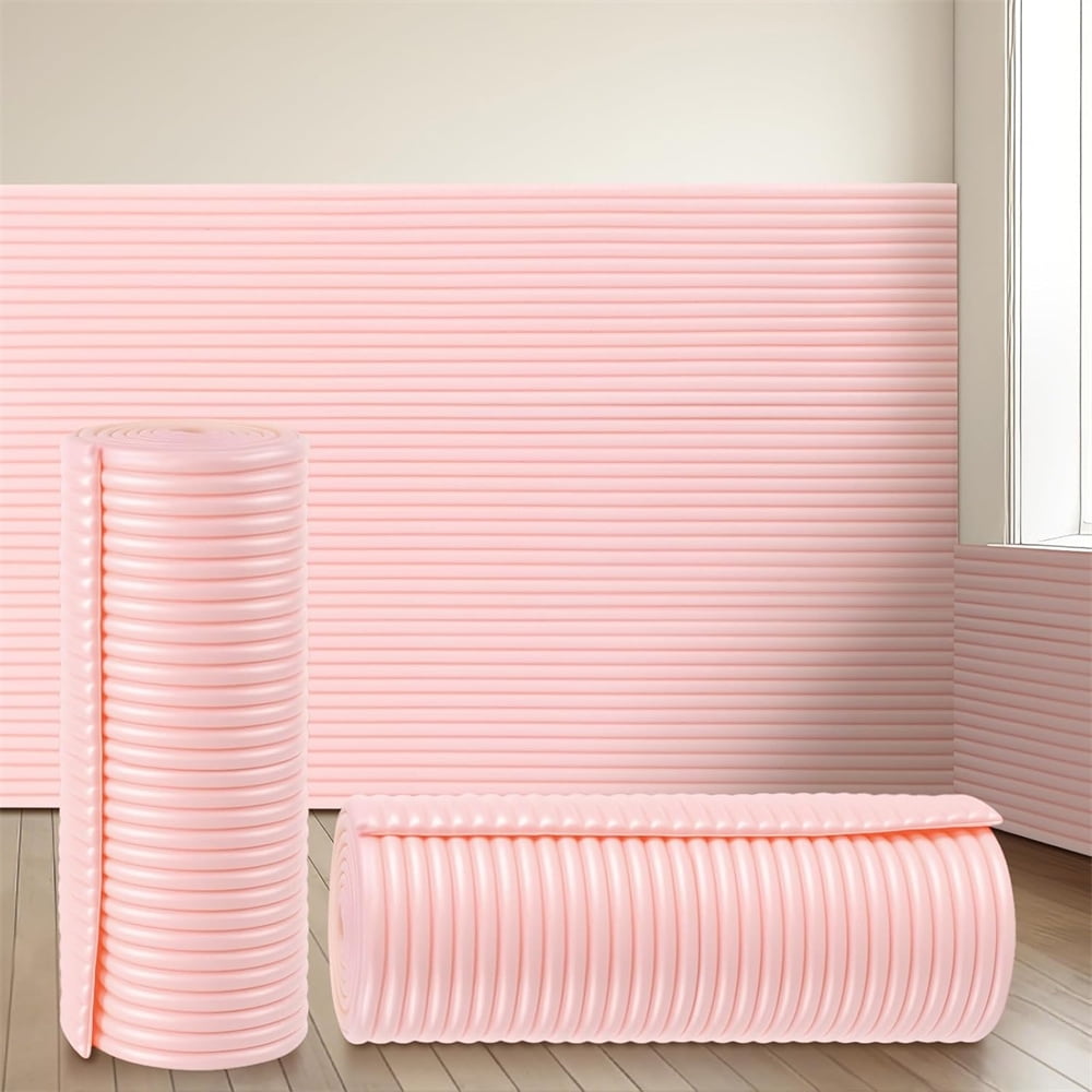 NOGIS Anti-Collision Wall Padding Self-Adhesive Padded Wall Panels for Nursery and Playroom (Pink, 15.8 in x 78.7 in) i70xf
