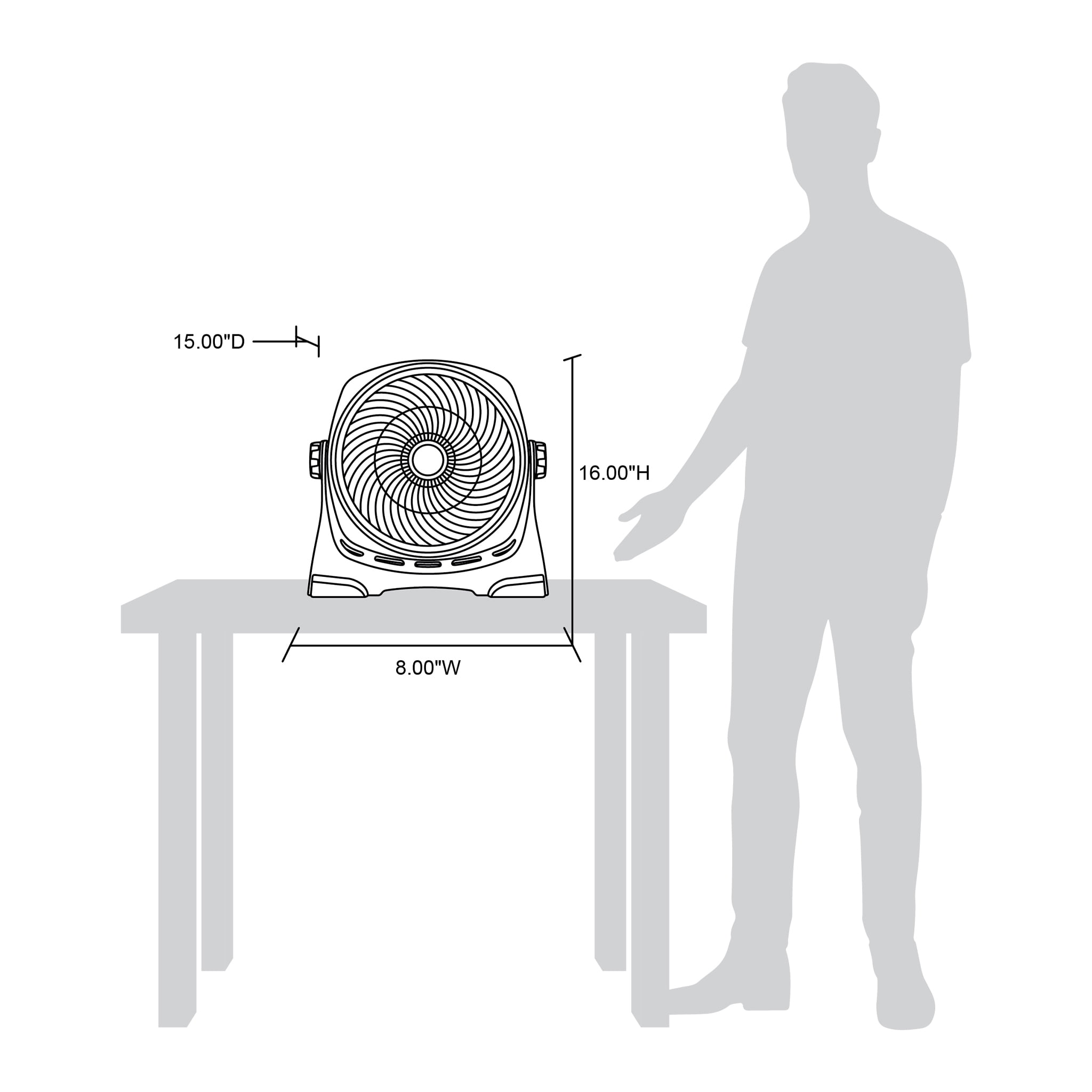 NewAir 12-Inch Portable Desk Fan with 360 Degree Pivot and 3-Speed Airflow (Grey, 12 in) z657r