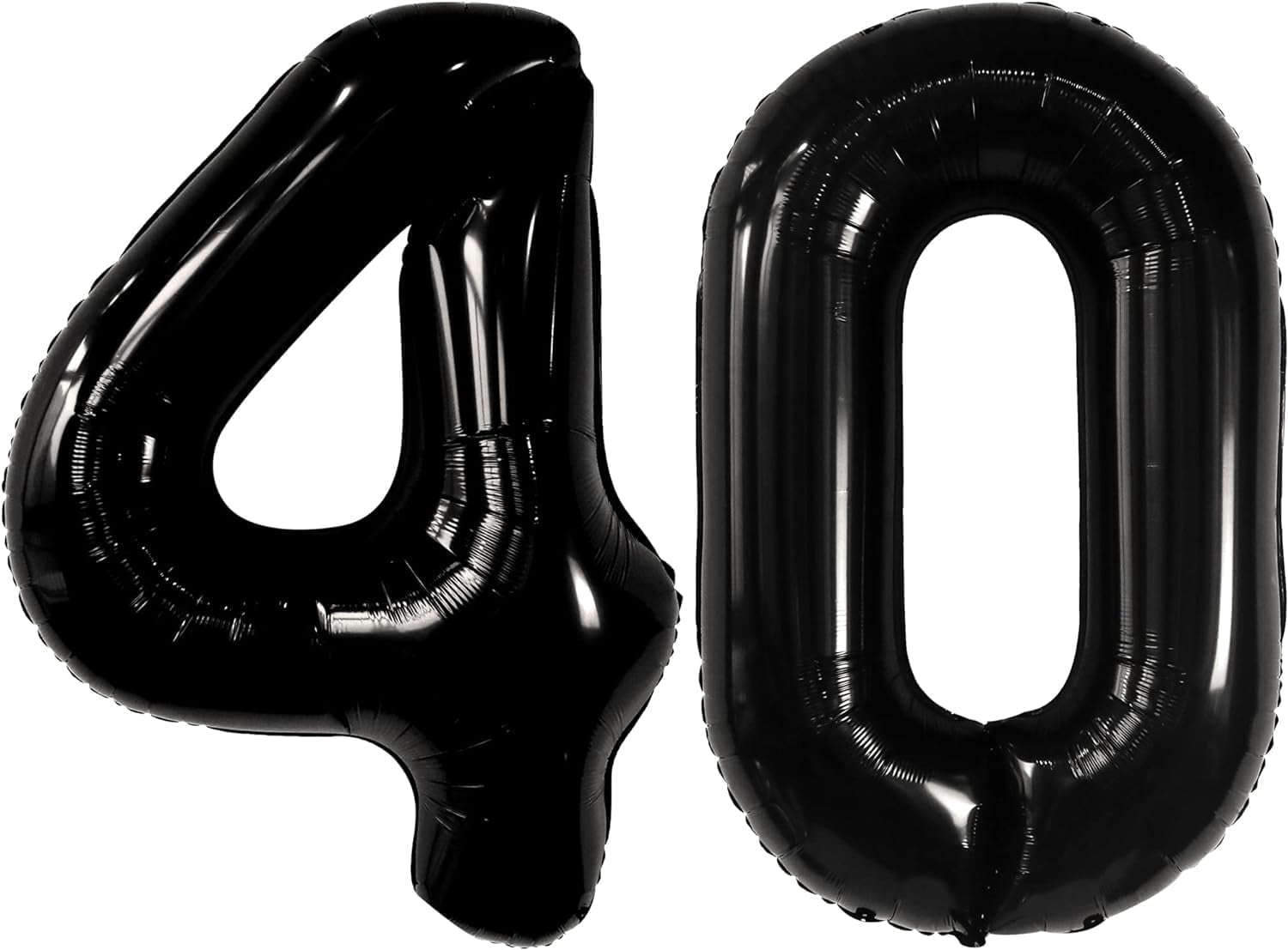 KatchOn Giant Number 40 Balloon Set for Birthday Party Decorations (Black, 40 in) f7o54