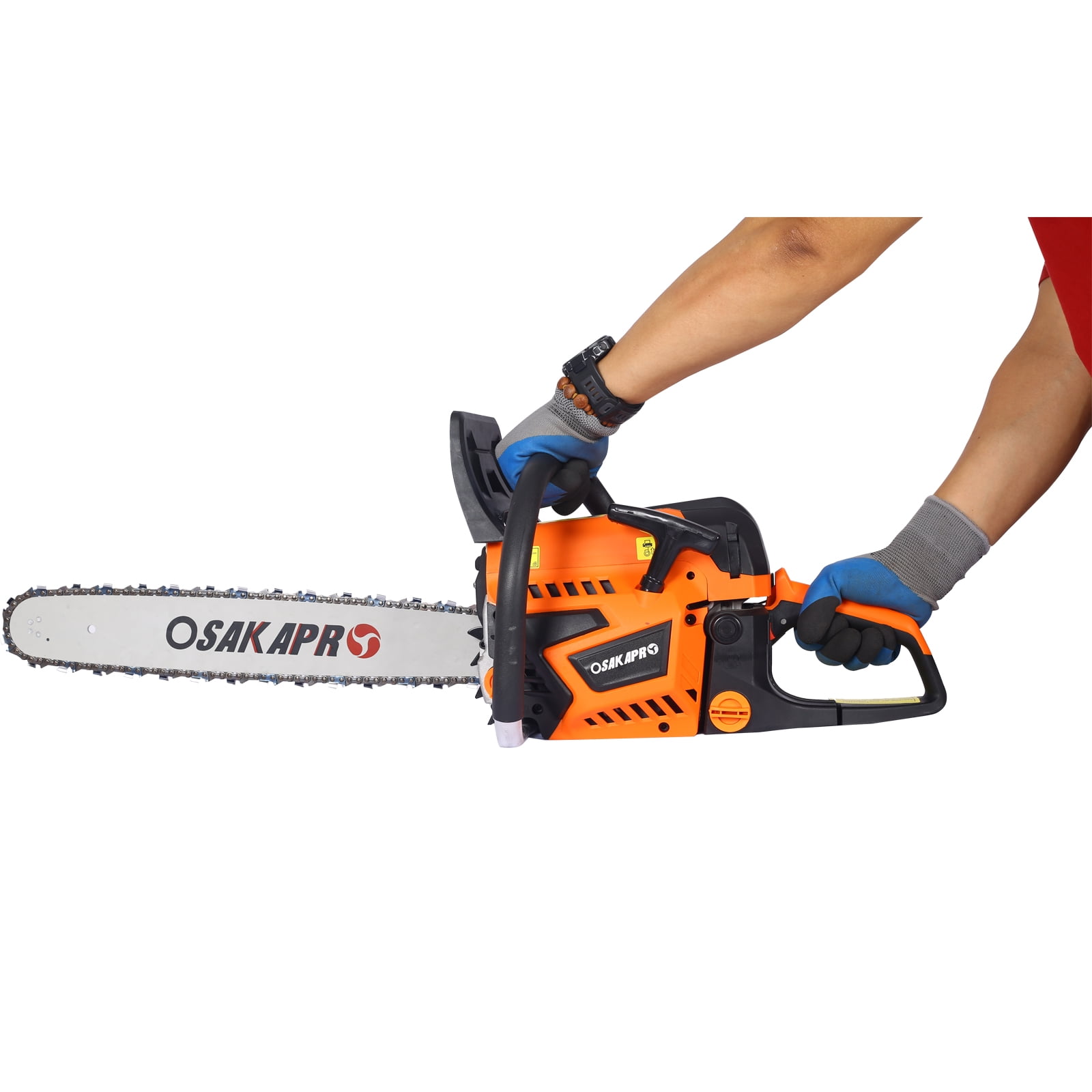 Seizeen Gas Chainsaw, 52cc 2.6HP Gasoline Powered Tree Pruning Saw with 20 in Bar (Orange, 20 in) 29wqt