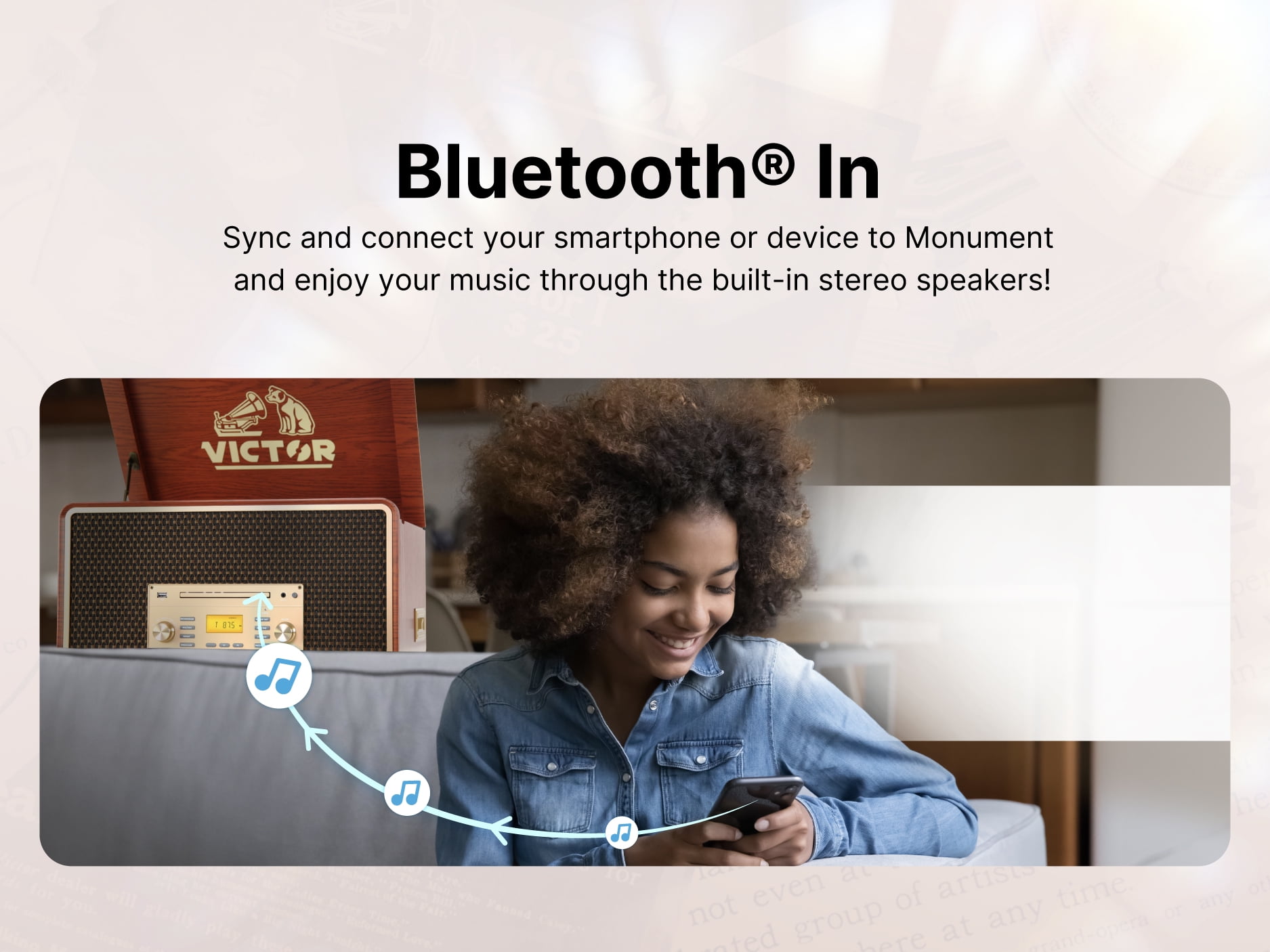 Victor 8-in-1 Music Center Record Player with Bluetooth, CD, Cassette, and AM/FM Radio (Graphite) uis0s