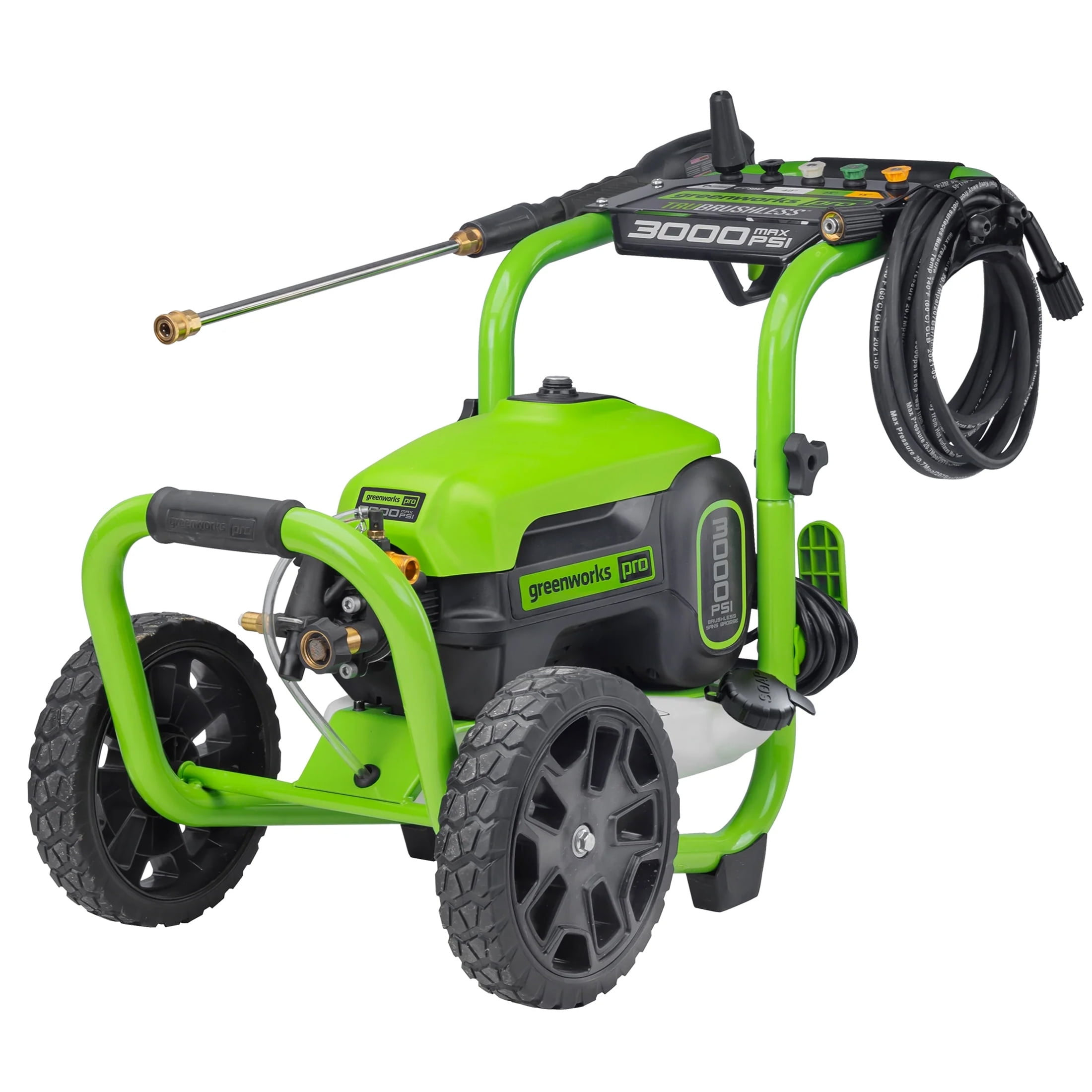Greenworks 3000 PSI Electric Pressure Washer with TruBrushless Motor and Jettflow Technology (3000 PSI, 1.1 GPM) c9968
