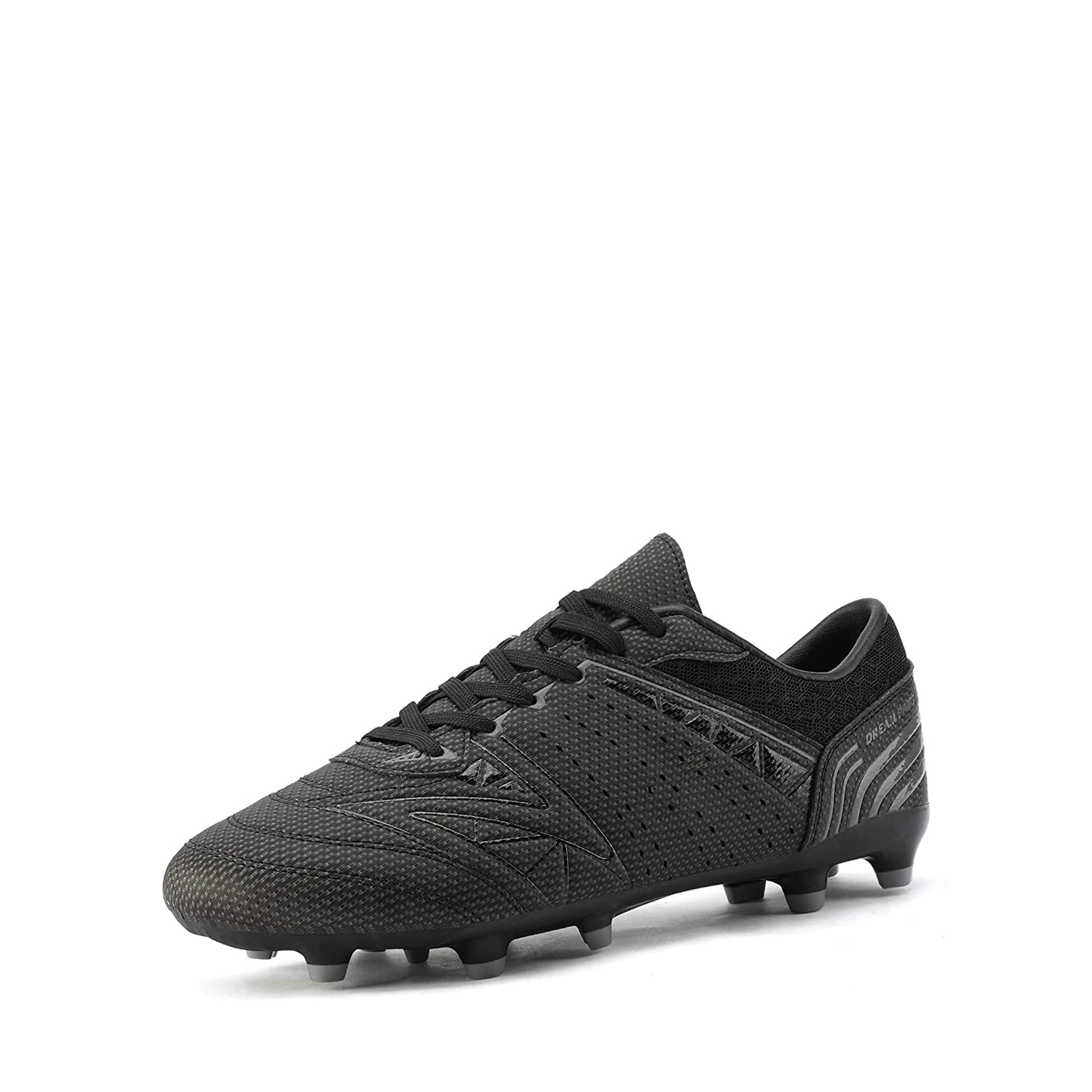 Burudani Men Athletic Soccer Cleats Lightweight Outdoor Football Shoes (Black, 10 US) kkub1