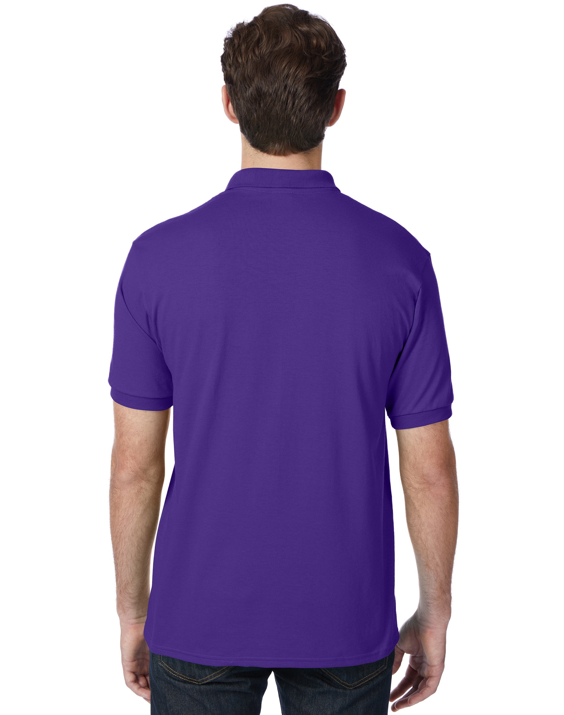 Hanes EcoSmart Men's Polo Shirt (Classic Fit, Purple, M) l0sx6
