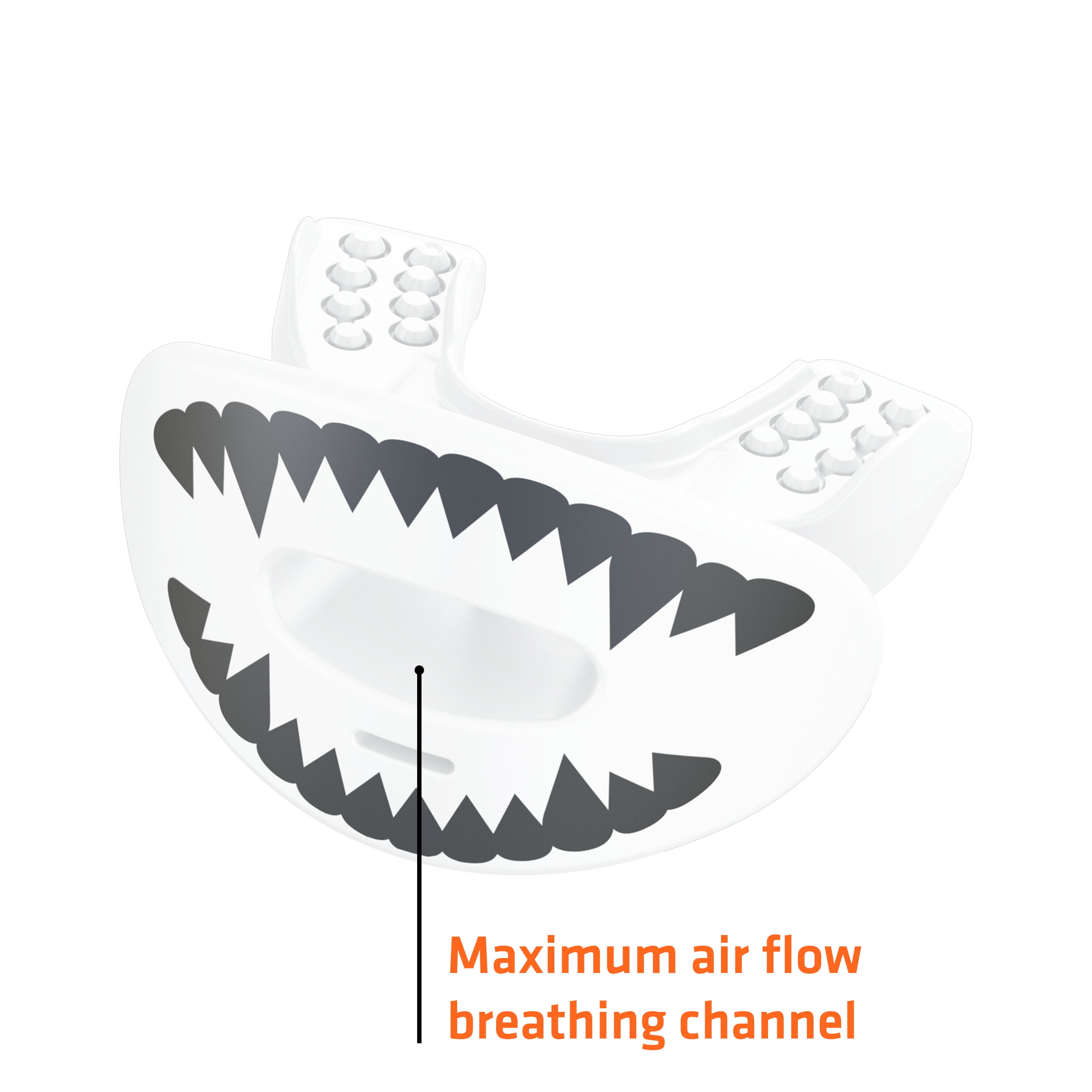 Shock Doctor Max Air Flow Lip Guard and Mouth Guard Set (White Fang, 2-Pack) tukdr