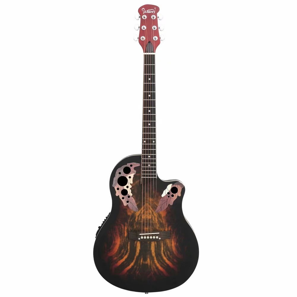 Tcbosik 6-String Acoustic Guitar, Full-Size Dreadnought Cutaway (Red, 41 in) ppi6n