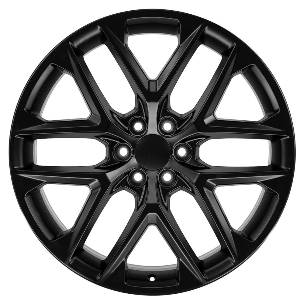 OE Wheels CV62 Replacement Rim for Silverado 1500 (Satin Black, 24x10 in) lwce4