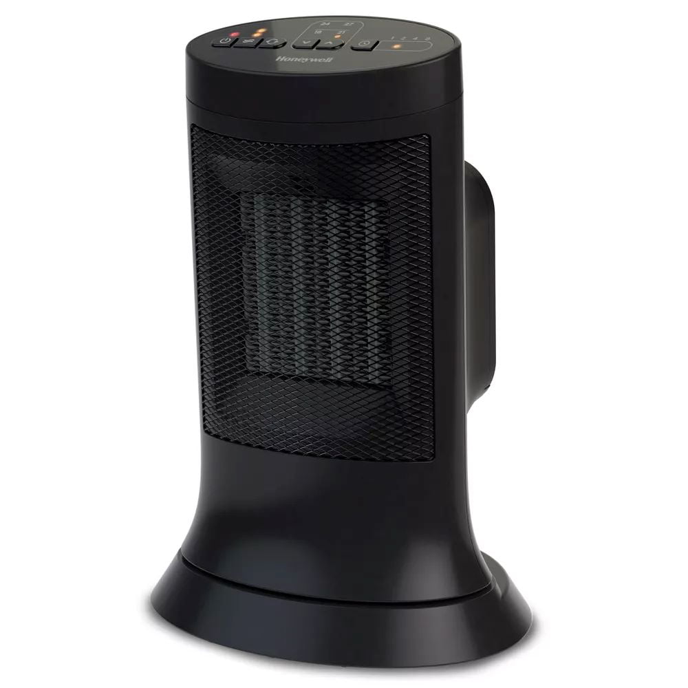 Honeywell Compact Digital Ceramic Tower Heater with Programmable Thermostat (Black, 12.75 in) 49lrk