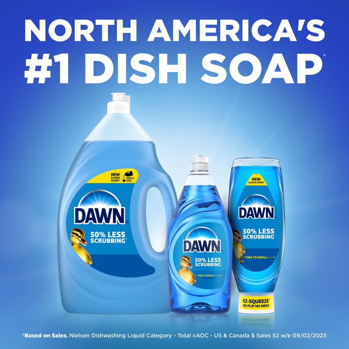 Dawn Gentle Clean EZ-Squeeze Dish Soap, Pomegranate & Rose Water Scent (24.3 oz, with Microfiber Dishcloth) iu3ra