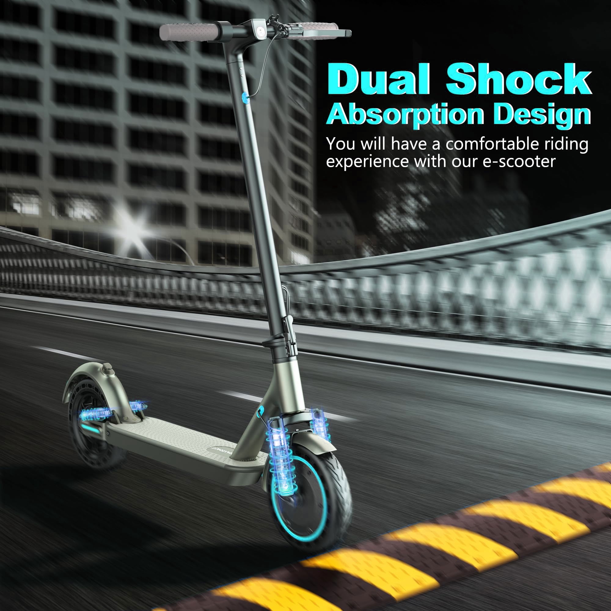 COCOMILA Electric Scooter for Adults, Portable Foldable Commuting Scooter with 350W Motor, 19MPH Max Speed (Blue, 36 lb) 7jsav