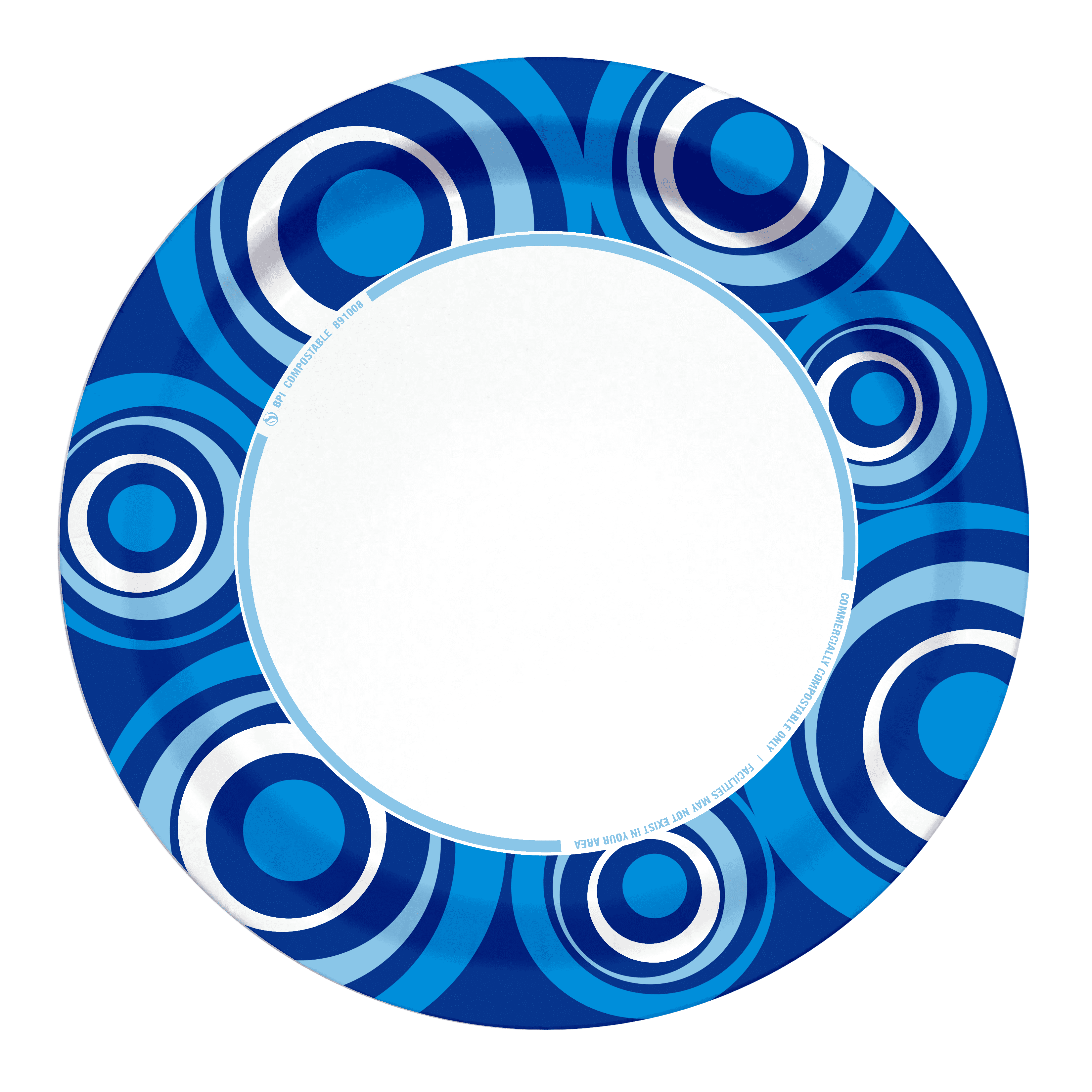 Great Value Ultra Disposable Paper Dinner Plates (White, 50 Count, 10 in) 8552e