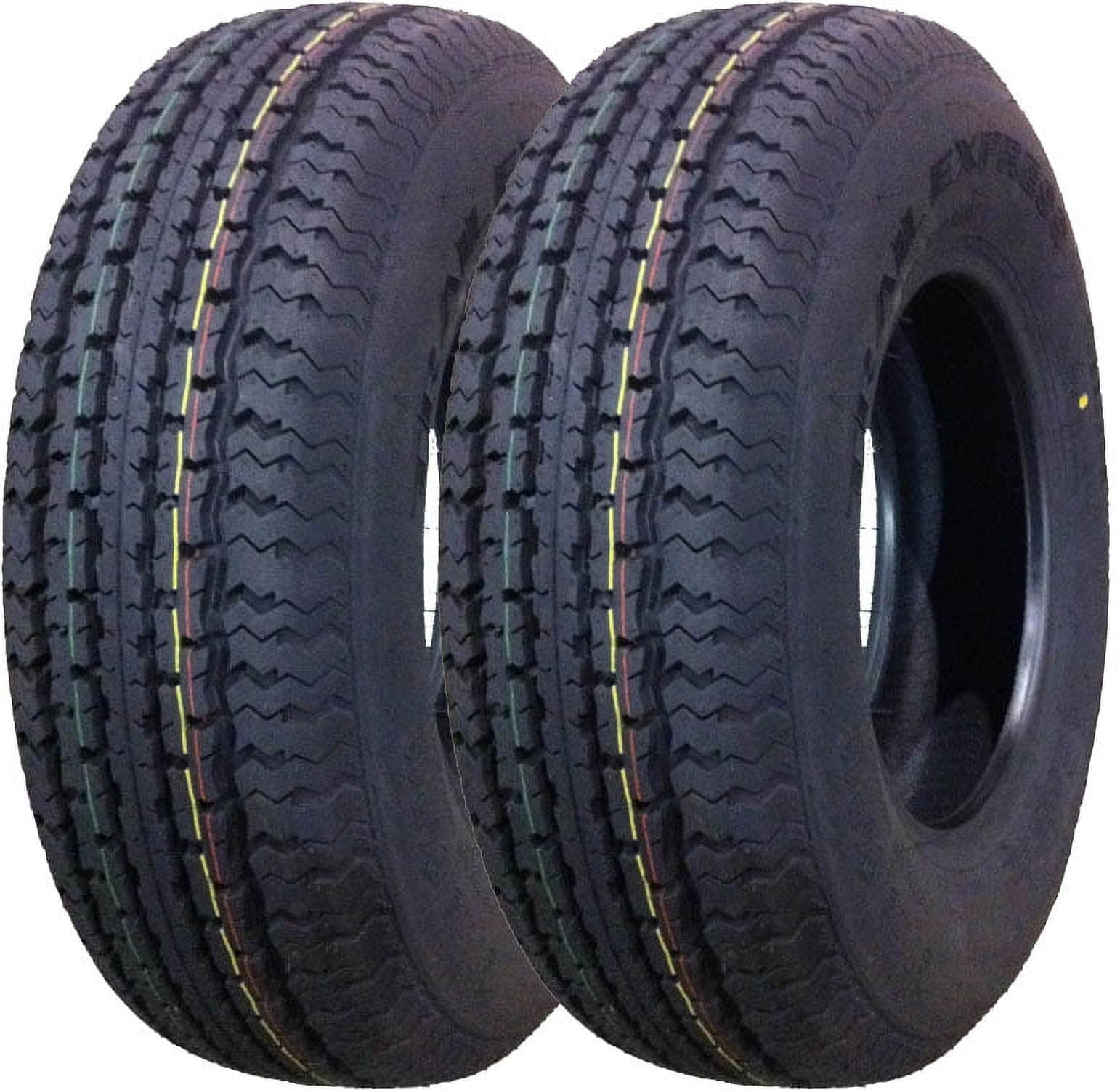 Free Country ST175/80R13 Radial Trailer Tires (6 Ply Rated, Load Range C, Set of 2) 24x7o