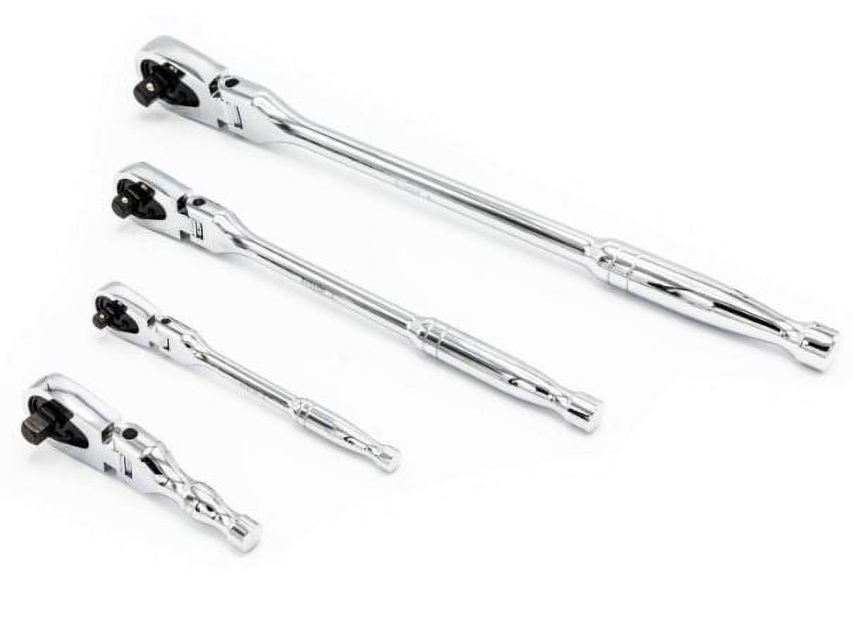 GEARWRENCH 120XP Flex Teardrop Ratchet Set, Full Polish Finish, 4-Piece (1/4 in, 3/8 in, 1/2 in Drive) c1s08