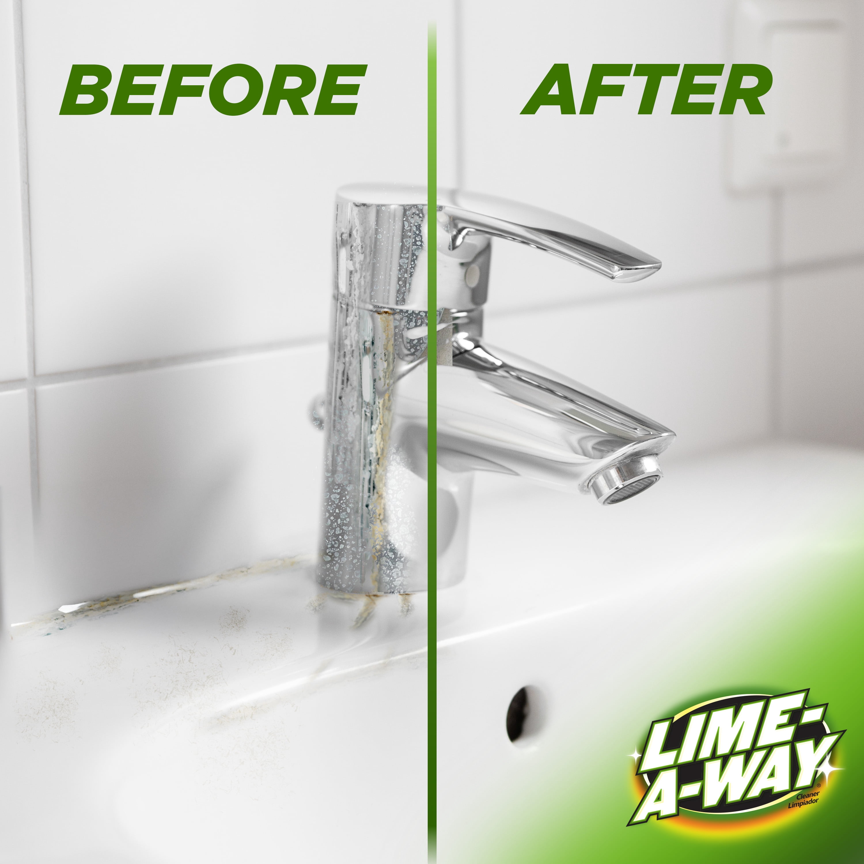 Lime-A-Way Hard Water Stain Remover Spray, Bathroom and Kitchen Cleaner for Lime, Calcium, and Rust (6 Pack, 22 fl oz) 7gwgk