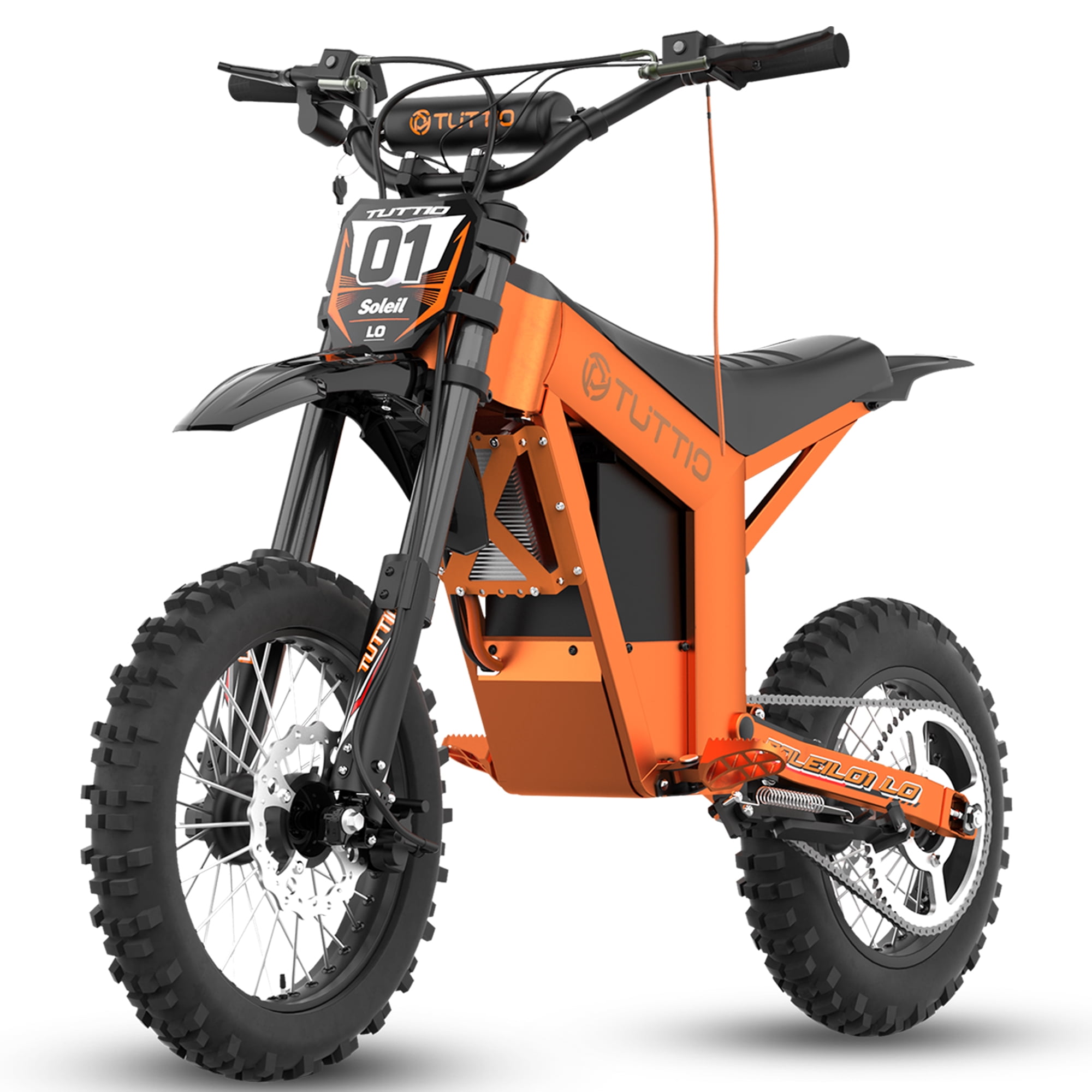 TUTTIO Soleil01 LO 3000W Electric Dirt Bike, High-Torque Off-Road E-Motorcycle, UL 2849 Certified (Orange, 330 lb Max Load) wvjlj