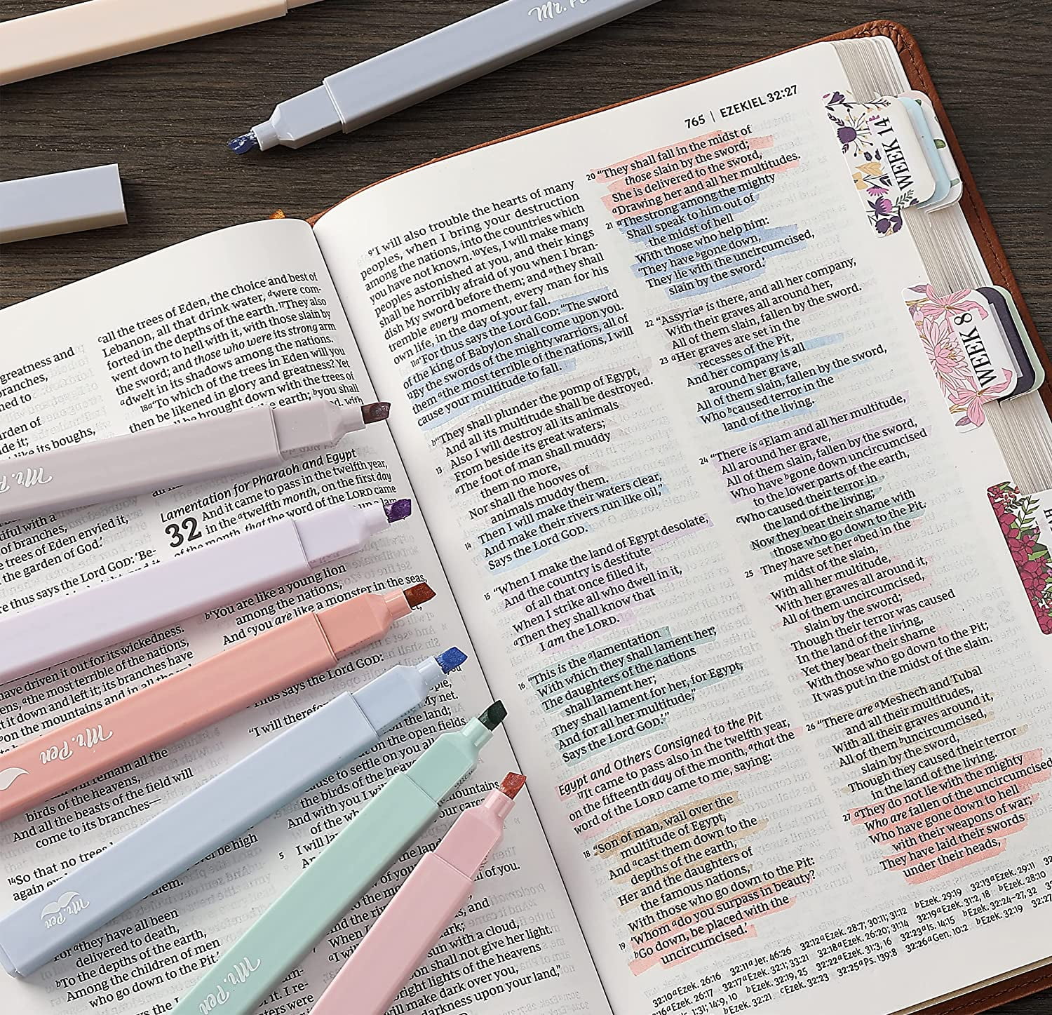 Mr. Pen Aesthetic Highlighters, Chisel Tip, No Bleed Pastel Ink, Morandi Assorted Colors (16 Pack) 0twkr