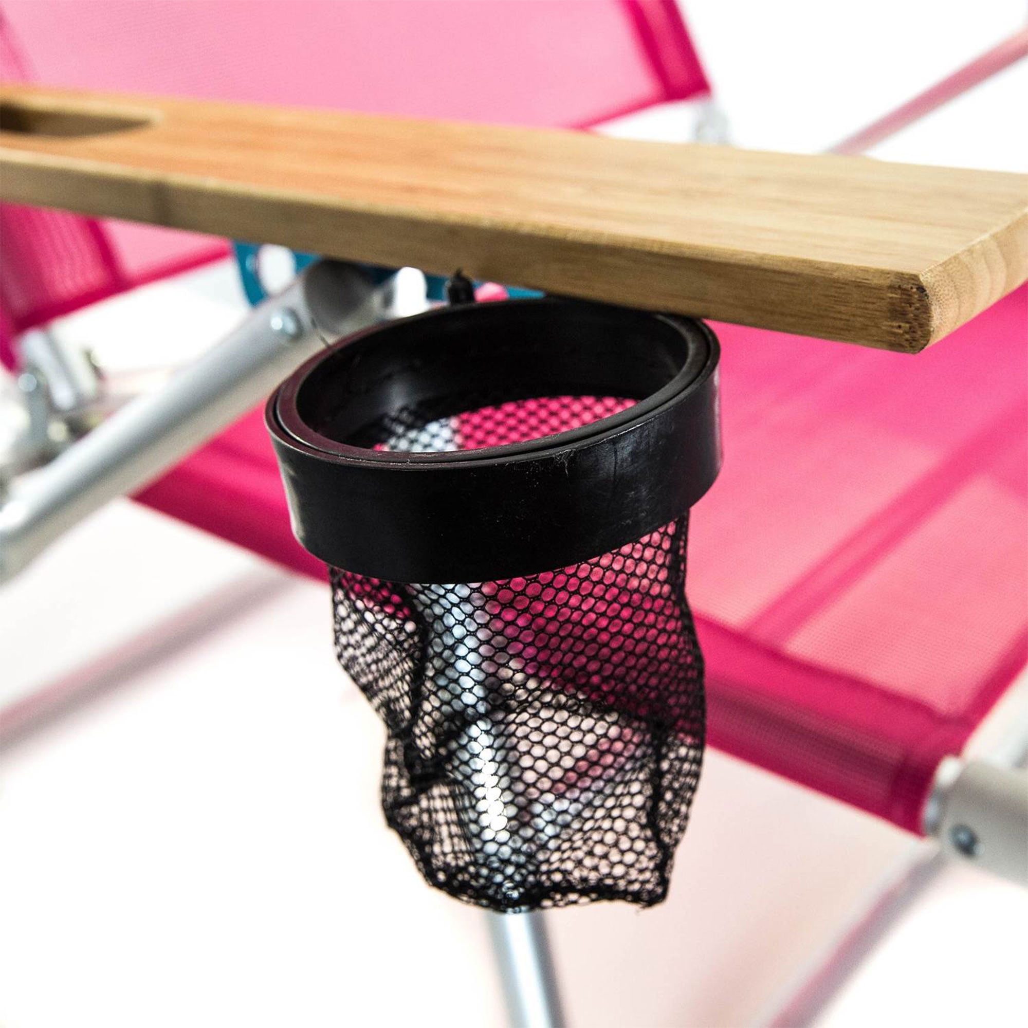 Ostrich Original 3N1 Outdoor Beach Lounge Chair with Footrest (Pink, 60.76 x 28.10 x 39.73 in) up1fv