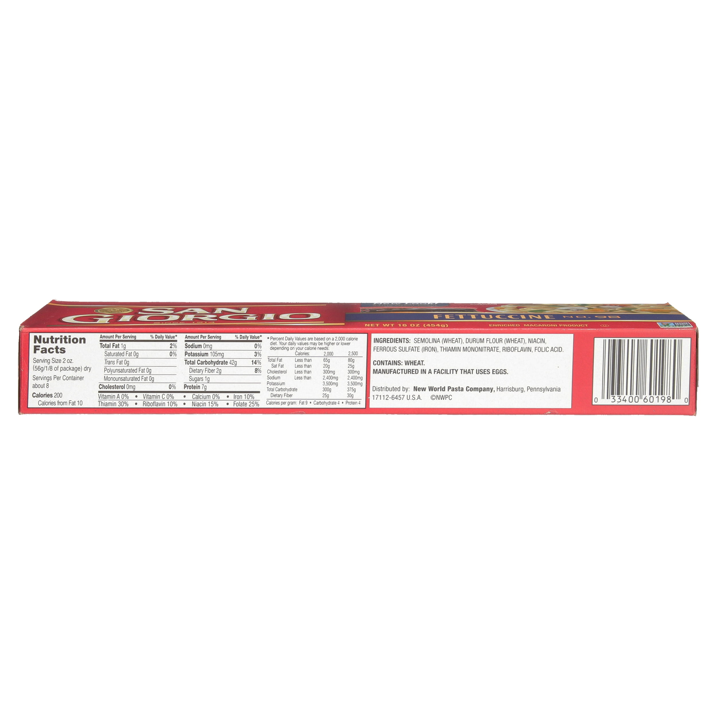 San Giorgio Fettuccine Pasta, Non-GMO Traditional Italian Style Noodles (16 oz) 7la33