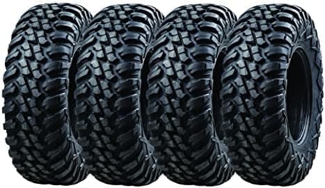 Tusk Terrabite Aramid 10-Ply Radial ATV UTV Tire Set (Black, 32x10-14) vbb6a