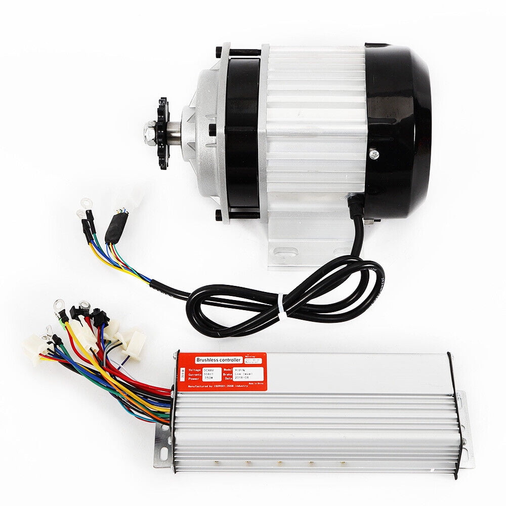 Miumaeov 750W 48V DC Brushless Motor and Controller Kit for DIY Electric Bike and Scooter (Silver) py537