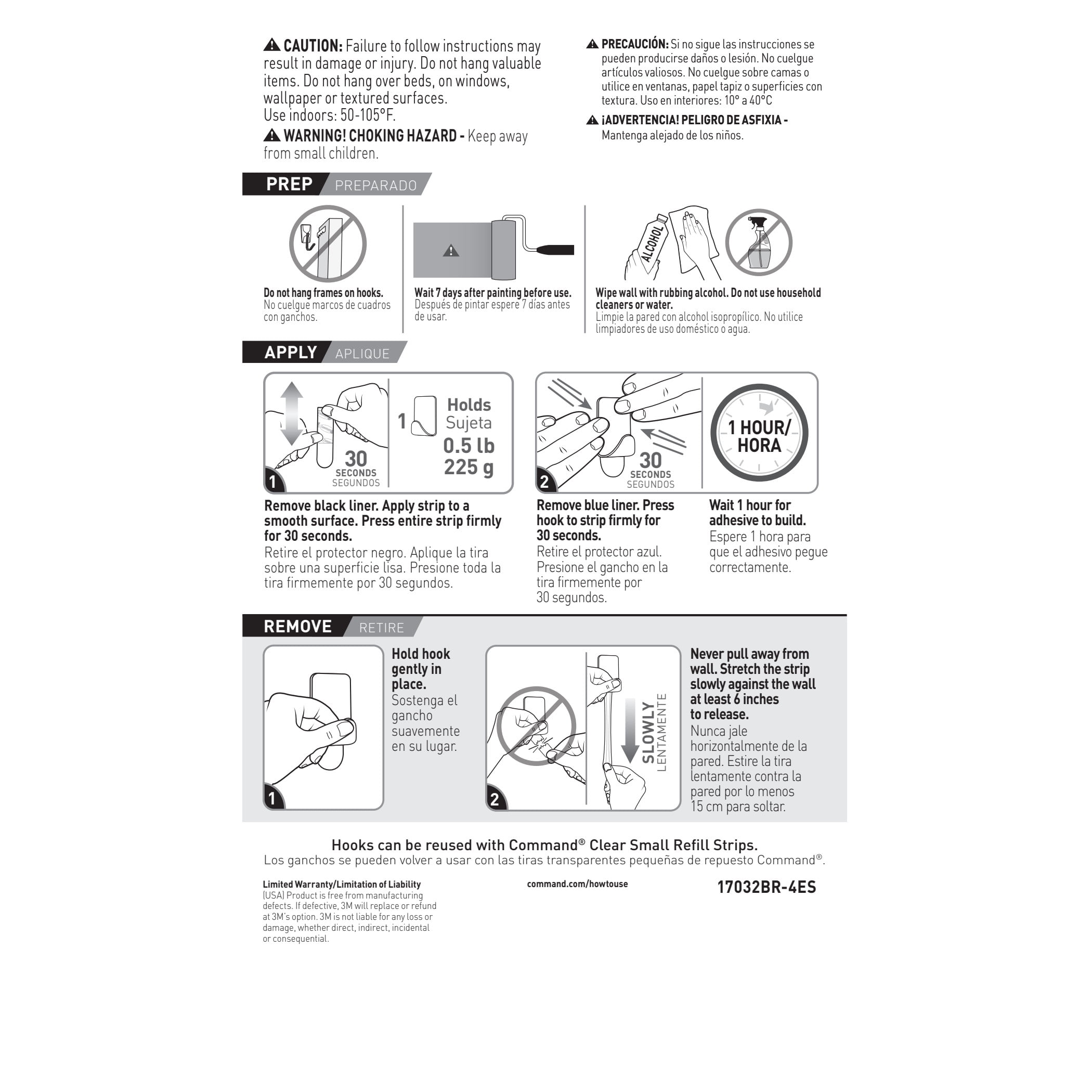 Command Small Metallic Hooks Brass (4 Pack, 6 Hooks, 8 Strips) a1ejs