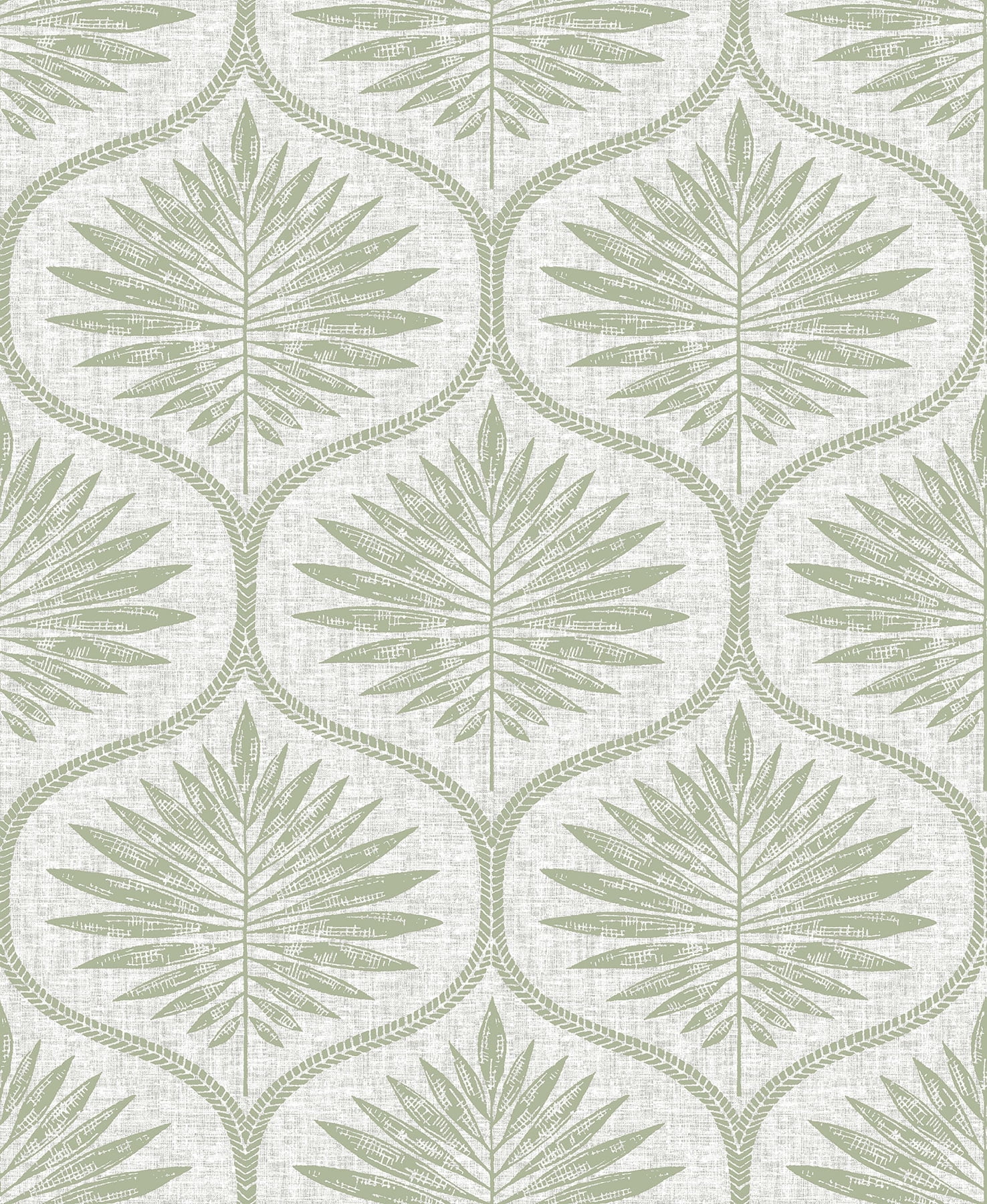 NuWallpaper Primitive Leaves Peel and Stick Wallpaper (Green, 30.75 sq. ft.) ny4h3