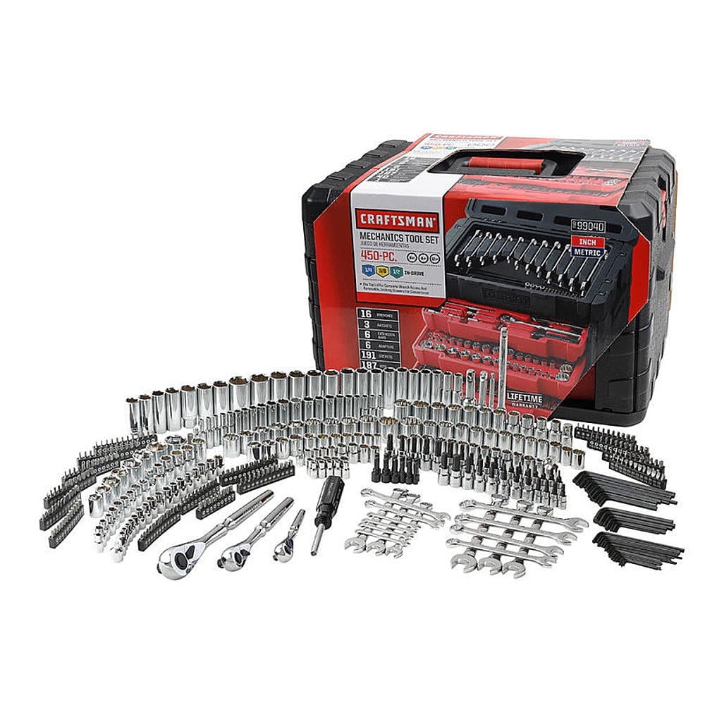 Craftsman 450-Piece Mechanic's Tool Set with 3-Drawer Storage Case (450 Piece) gz0bq