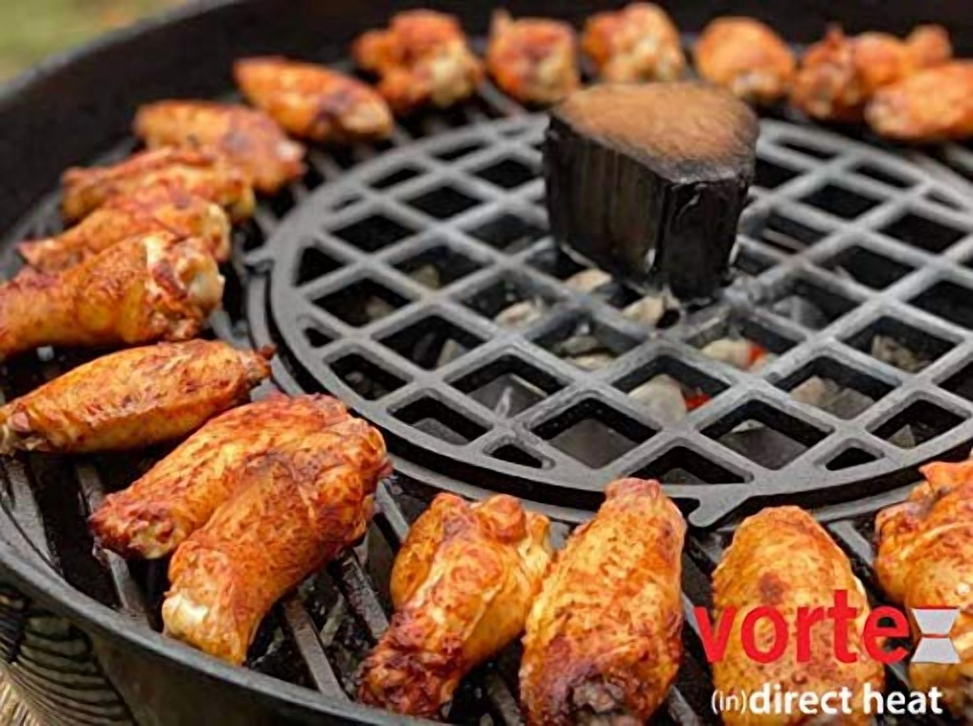 Vortex Charcoal Grill Heat Deflector (Medium, Stainless Steel) or1ow