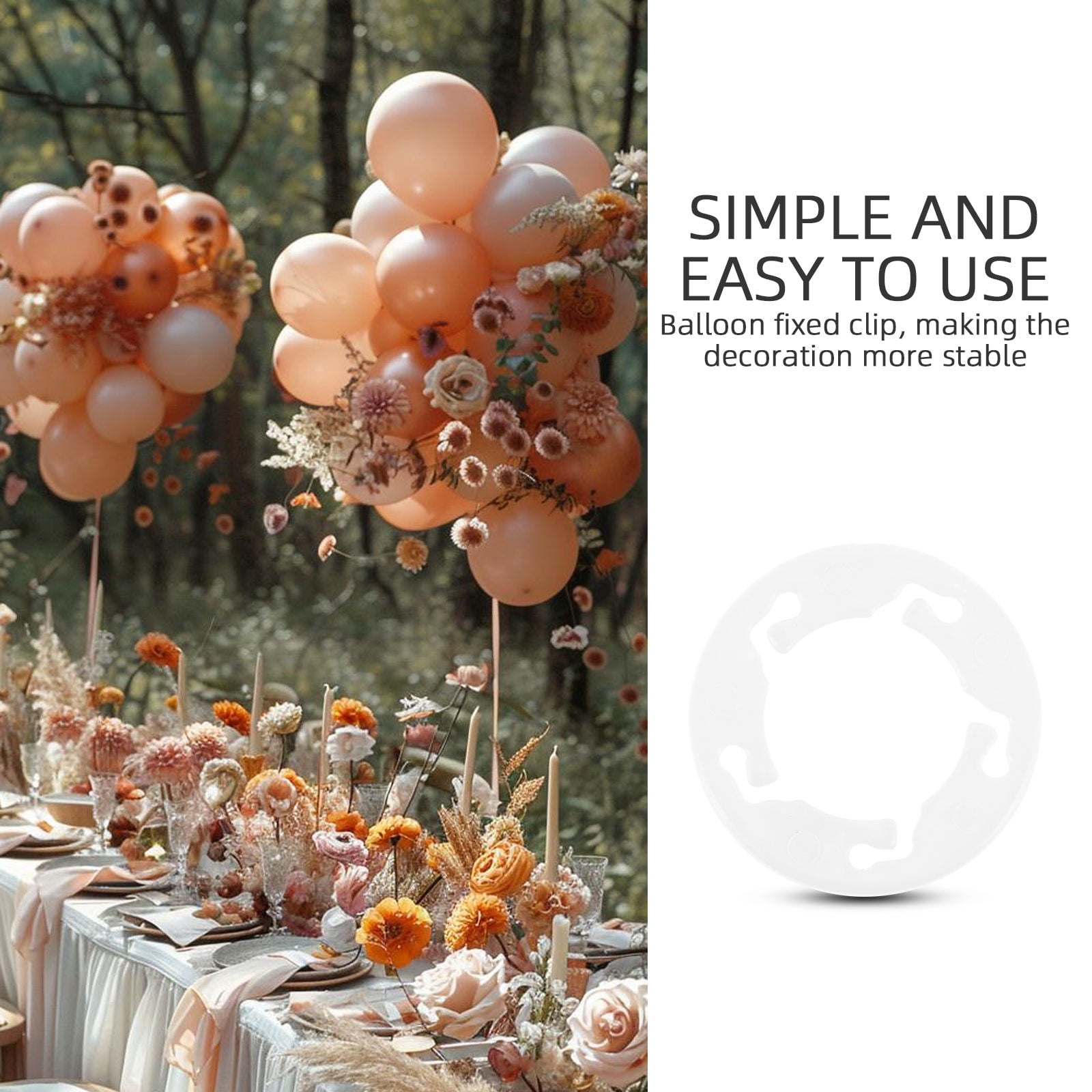 GOOHOCHY Balloon Arch Clip Kit for Wedding and Party Decoration (Clear, 100 Pack) ecldd