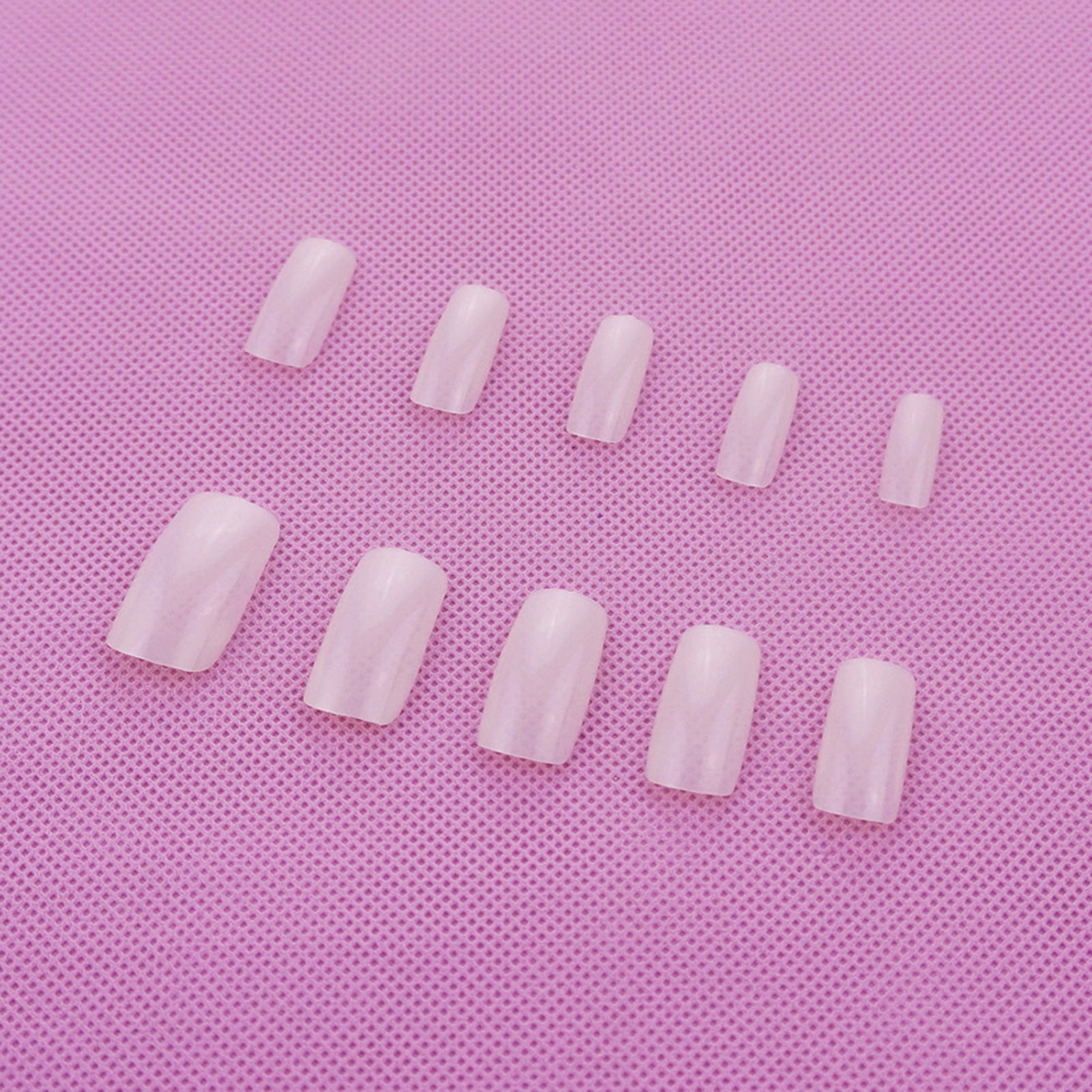 Visland Coffin Nails Natural Ballerina False Nail Tips (Long, 500pcs) 0ryx5