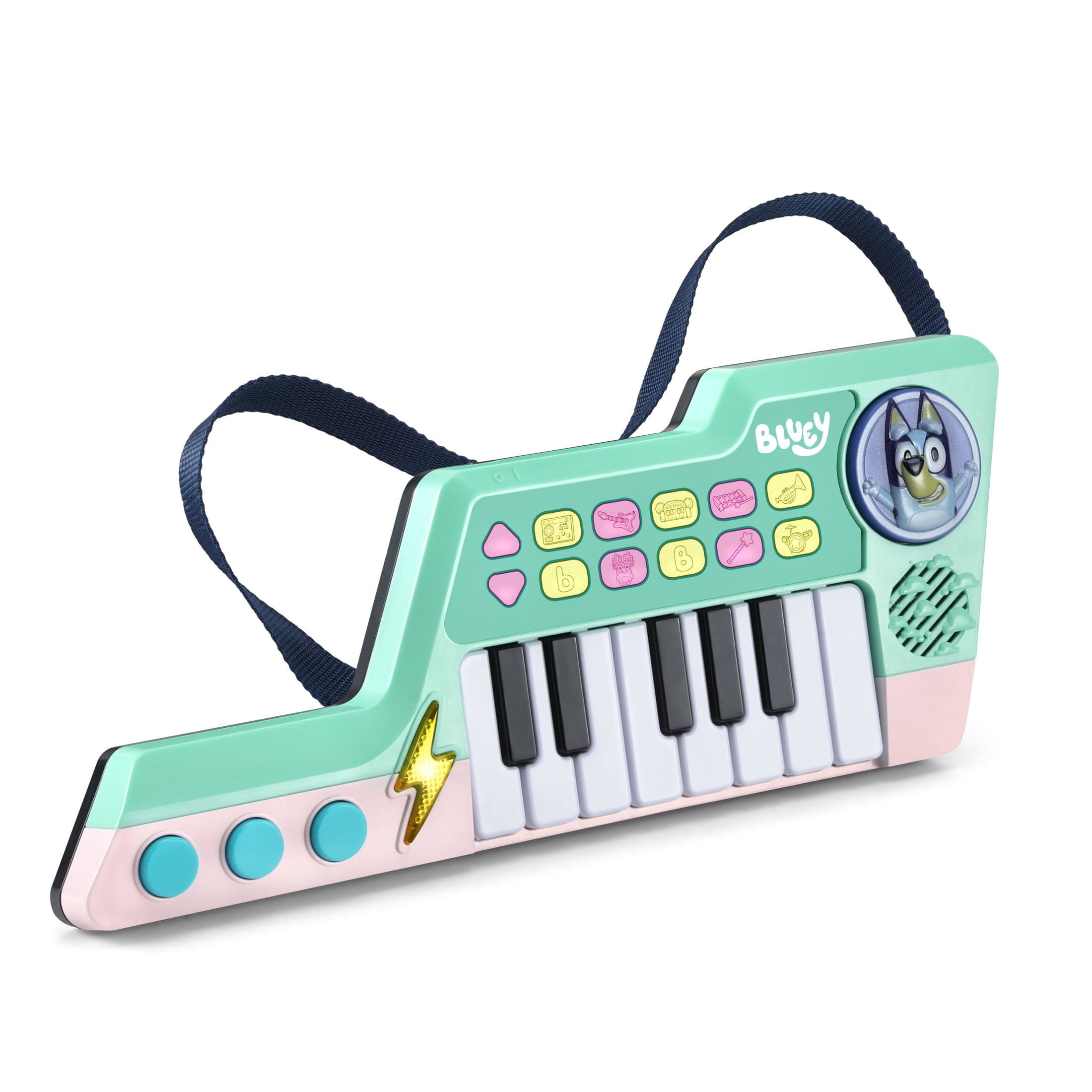 Bluey VTech Musical Keytar Toy with Strap and Sound Effects (13 in) zc05q