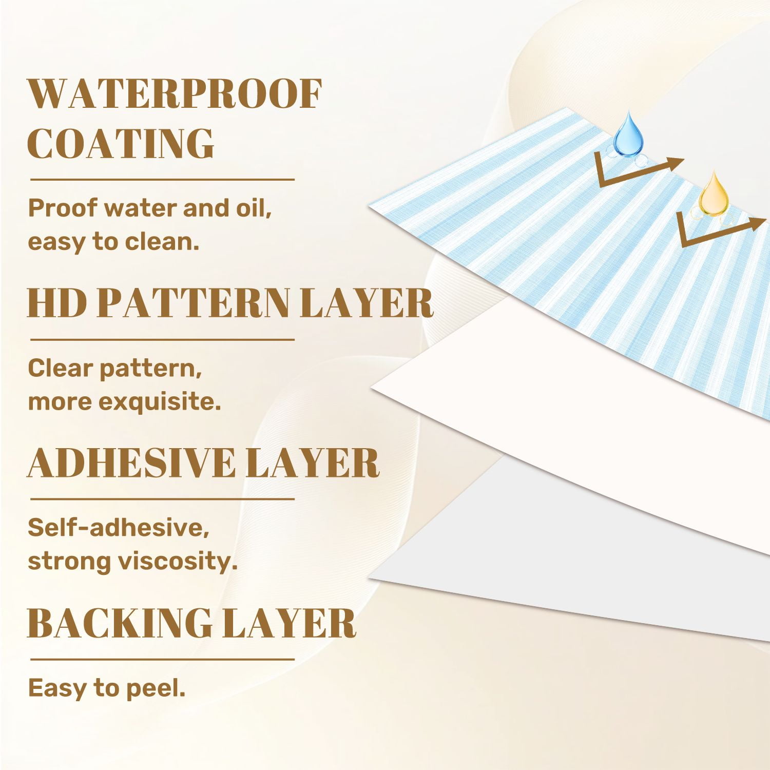 Kanworse Peel and Stick Wallpaper Vertical Stripe Self-Adhesive Vinyl Contact Paper for Home Decor (Light Blue and White, 23.6 in x 9.8 ft) blk21