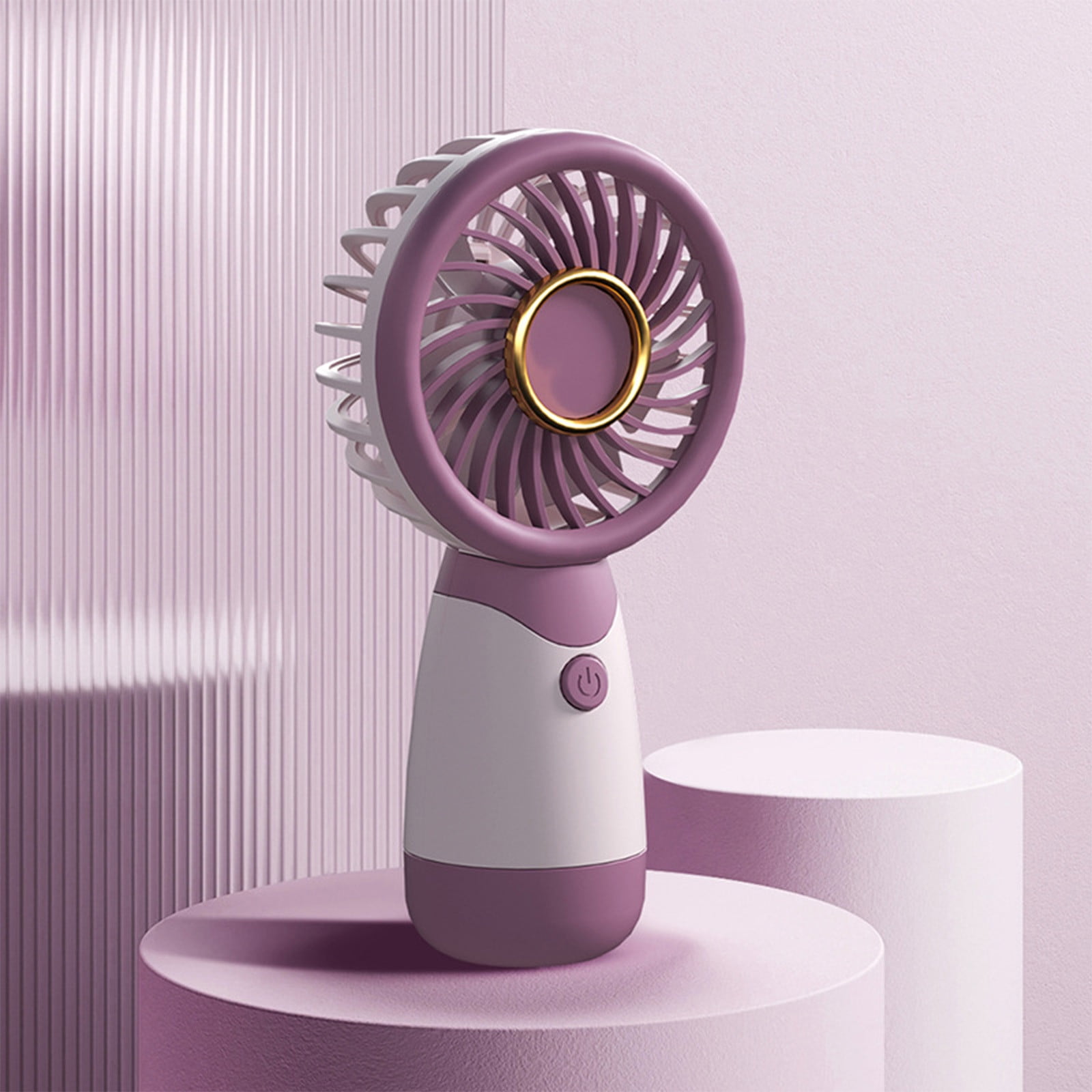 Fnochy Handheld Portable Mini Fan USB Rechargeable Desktop Cooling Fan (Gray, 6.0 in) 5miz3