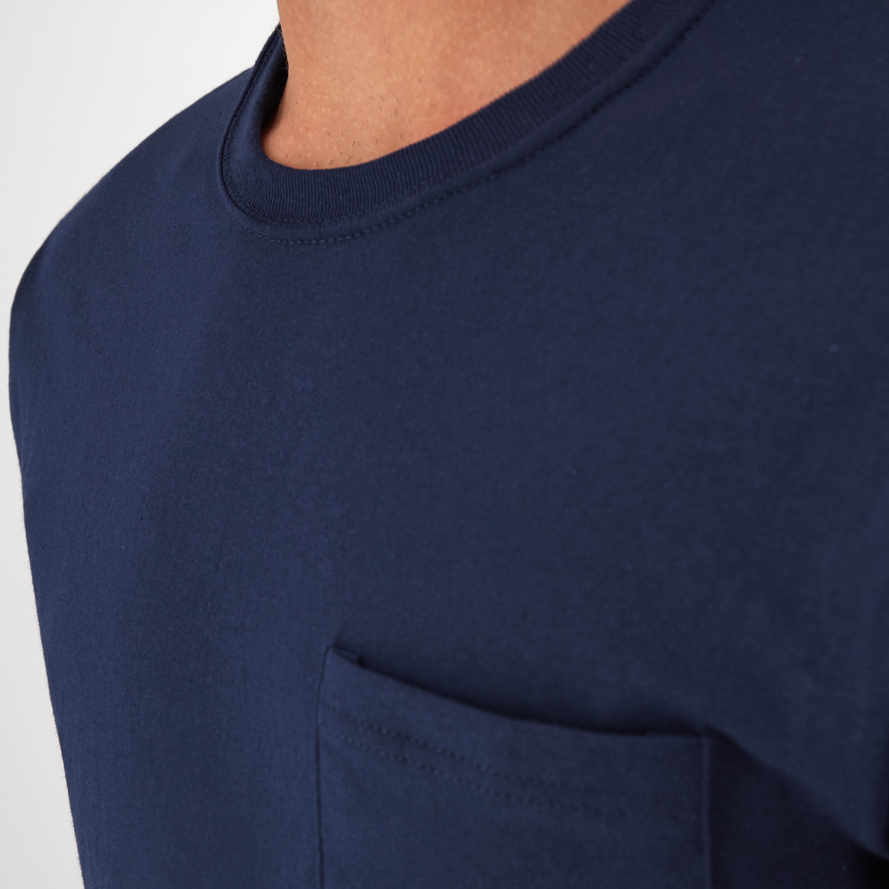Hanes Men's Pocket T-Shirt Undershirts Moisture-Wicking Crew Neck (Grey, XL, 6 Pack) vad4h